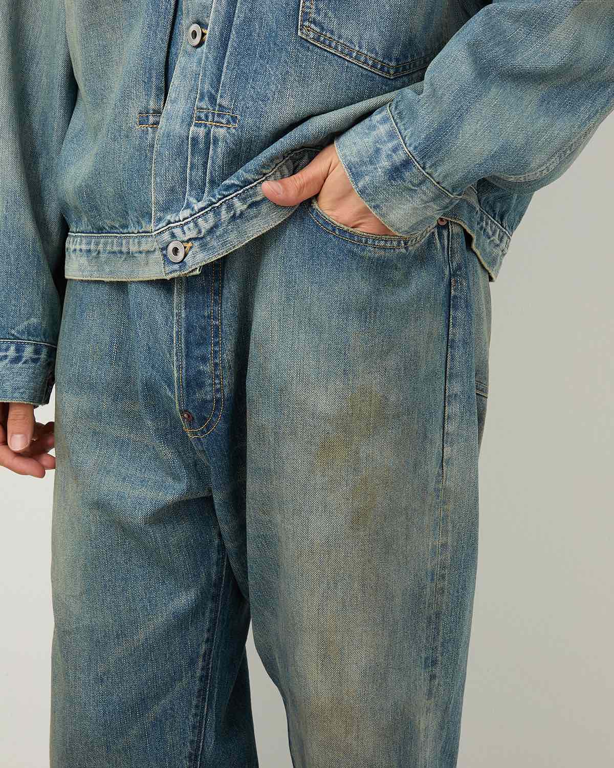 NO.37 WASHED WIDE DENIM PANTS