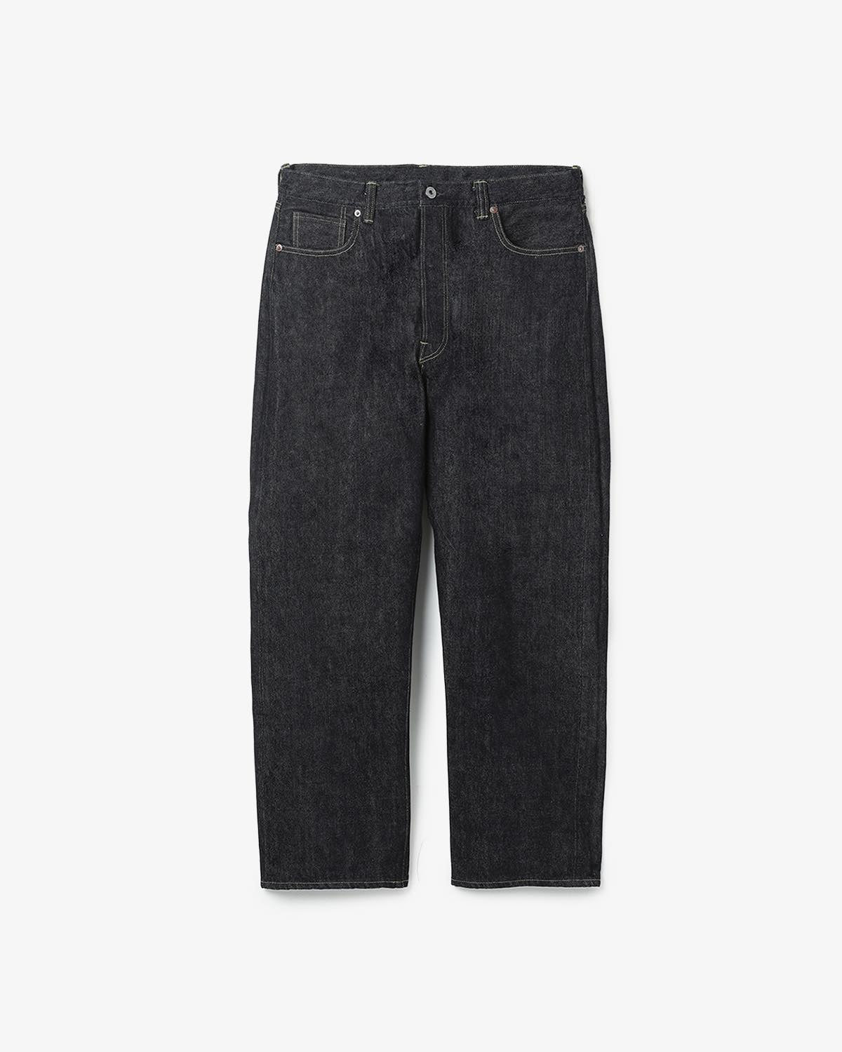 WASHED DENIM WIDE PANTS