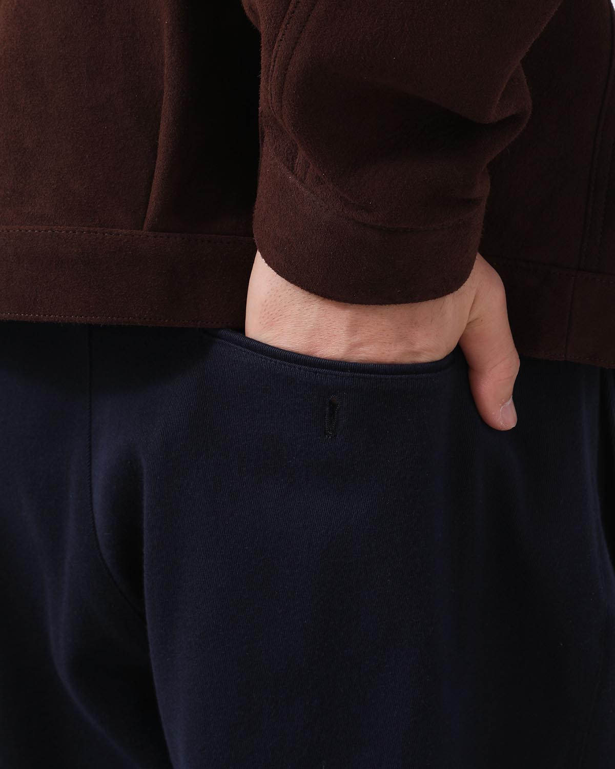 COTTON SILK TWILL WIDE TROUSERS