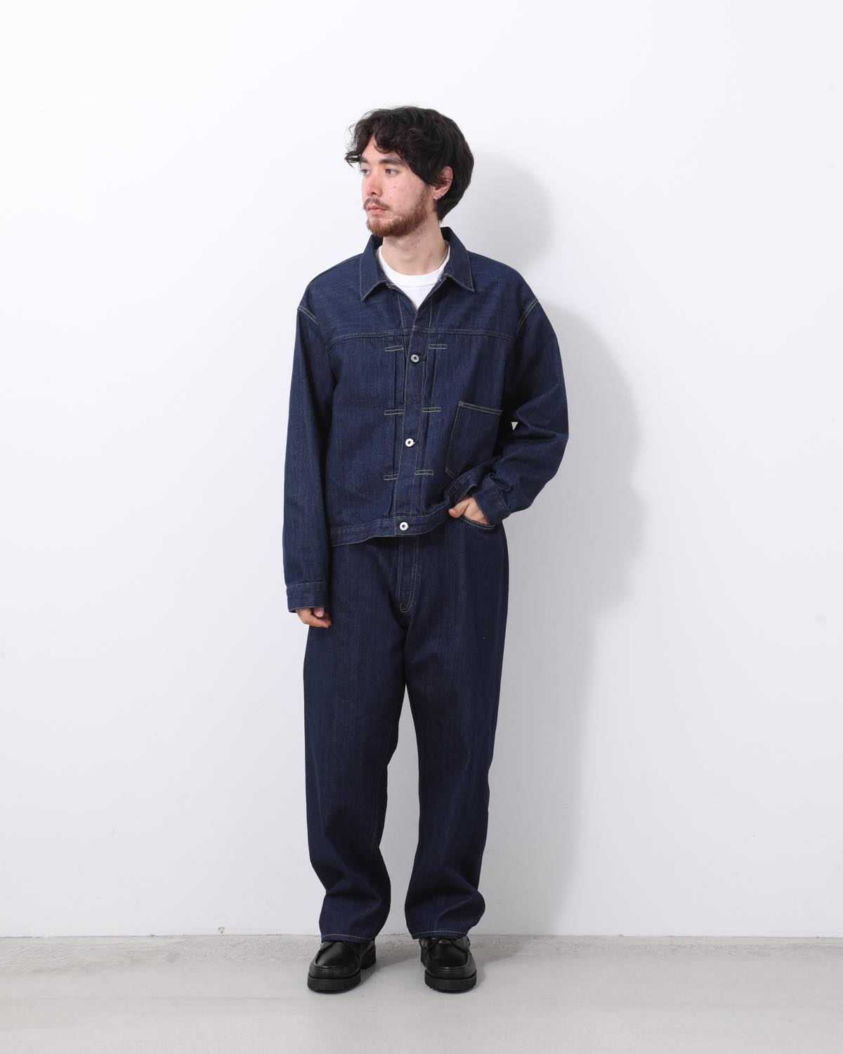 NO.22 WASHED WIDE DENIM PANTS