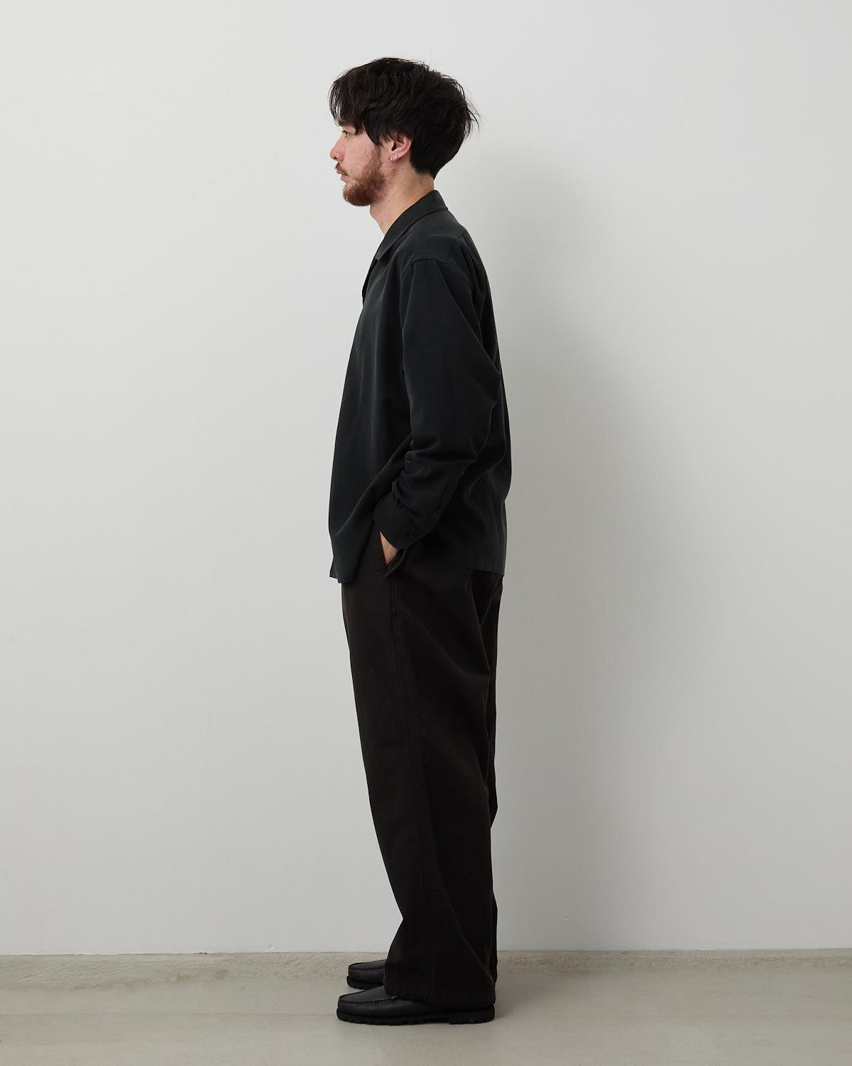 WASHED COTTON SILK LINEN HBT M-51 OVER PANTS