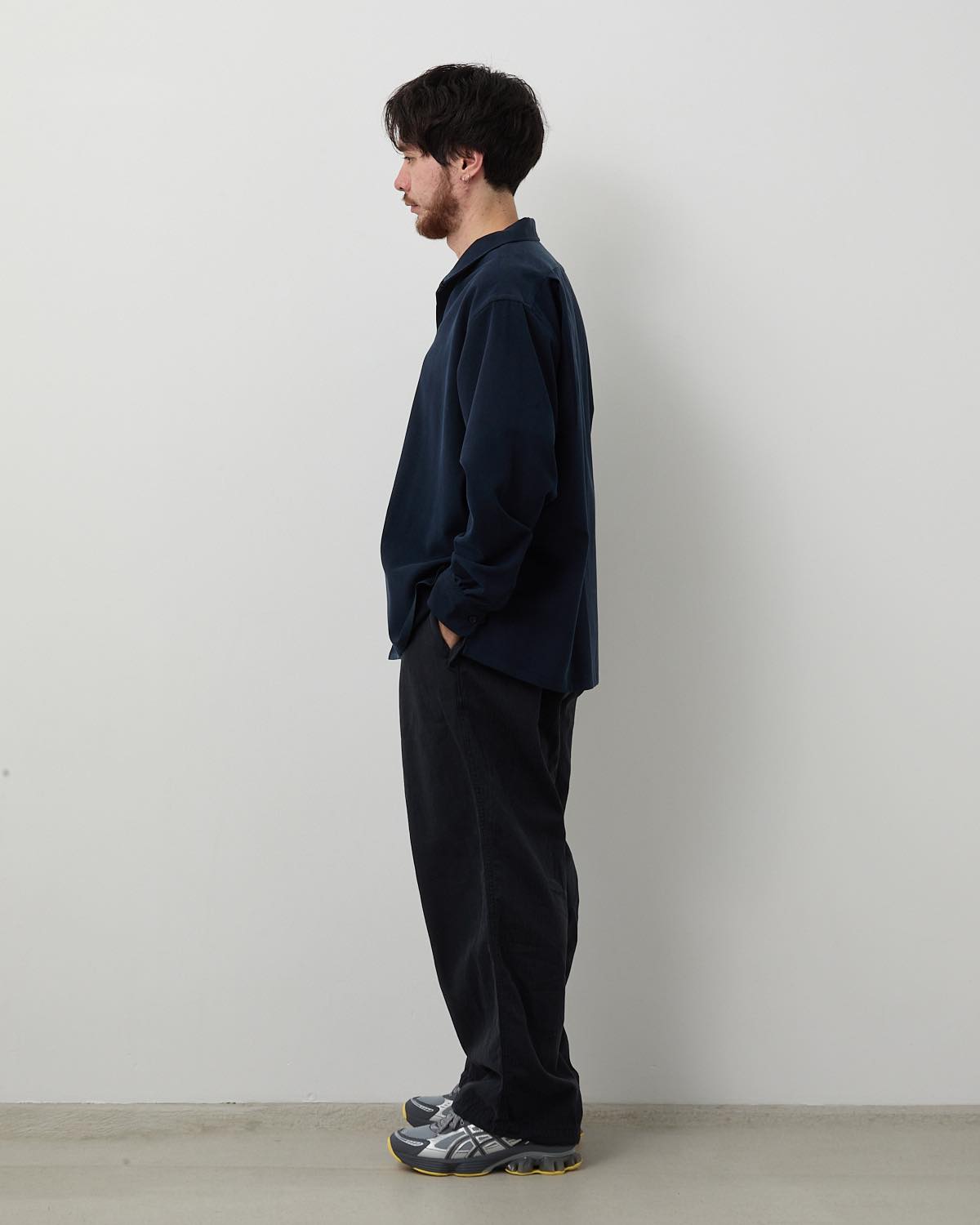 WASHED COTTON SILK LINEN HBT M-51 OVER PANTS