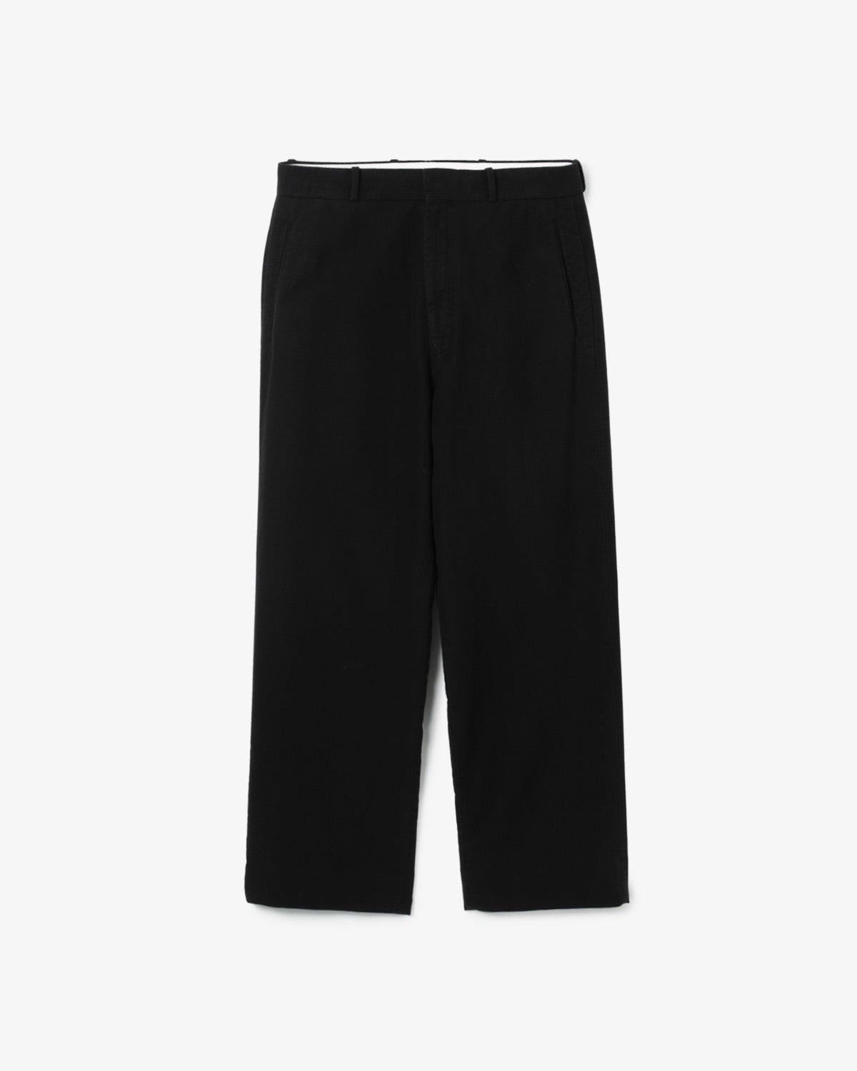 VINTAGE COTTON SILK MOLESKIN WIDE TAPERED TROUSERS