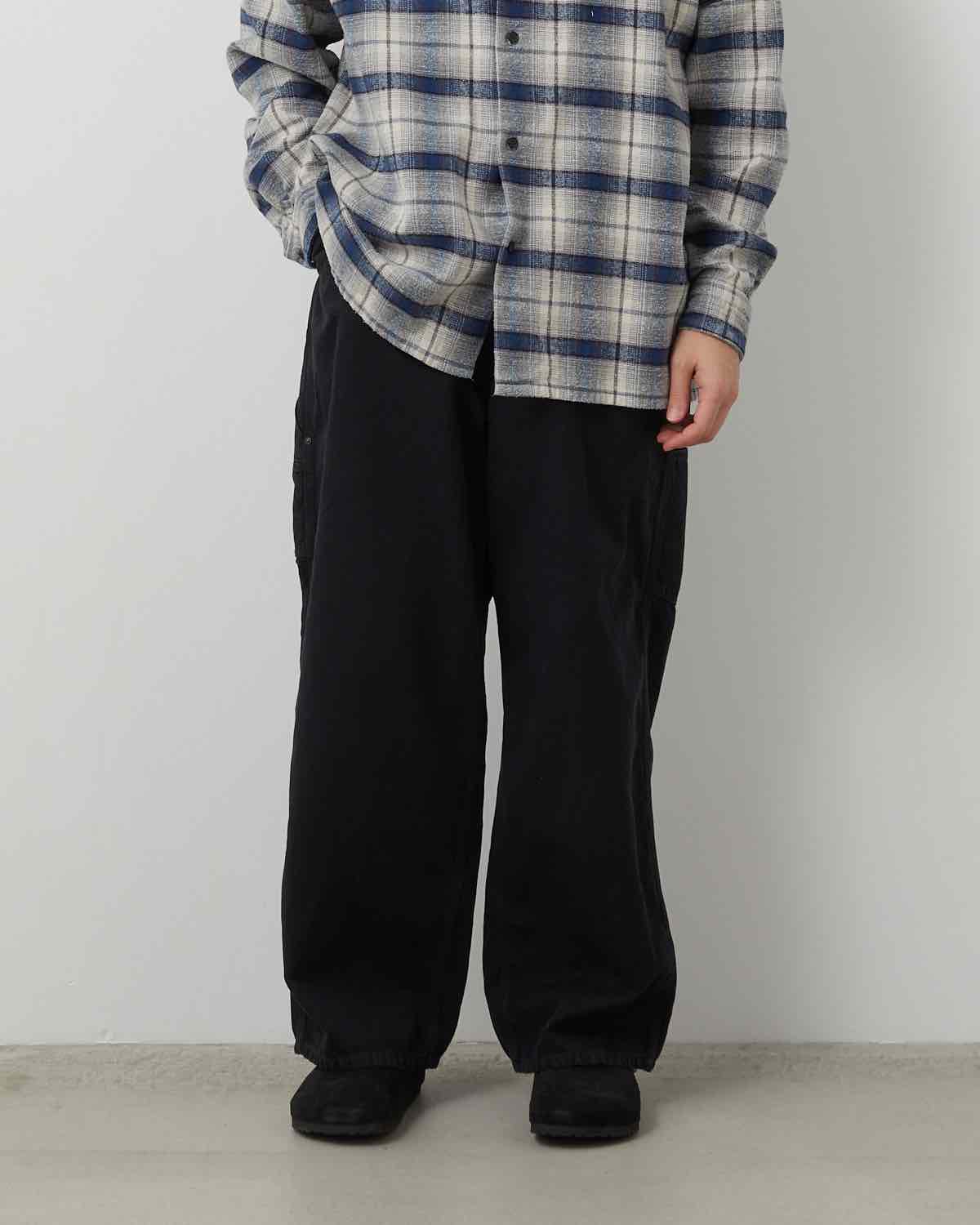 VINTAGE SILK HEMP PAINTER PANTS