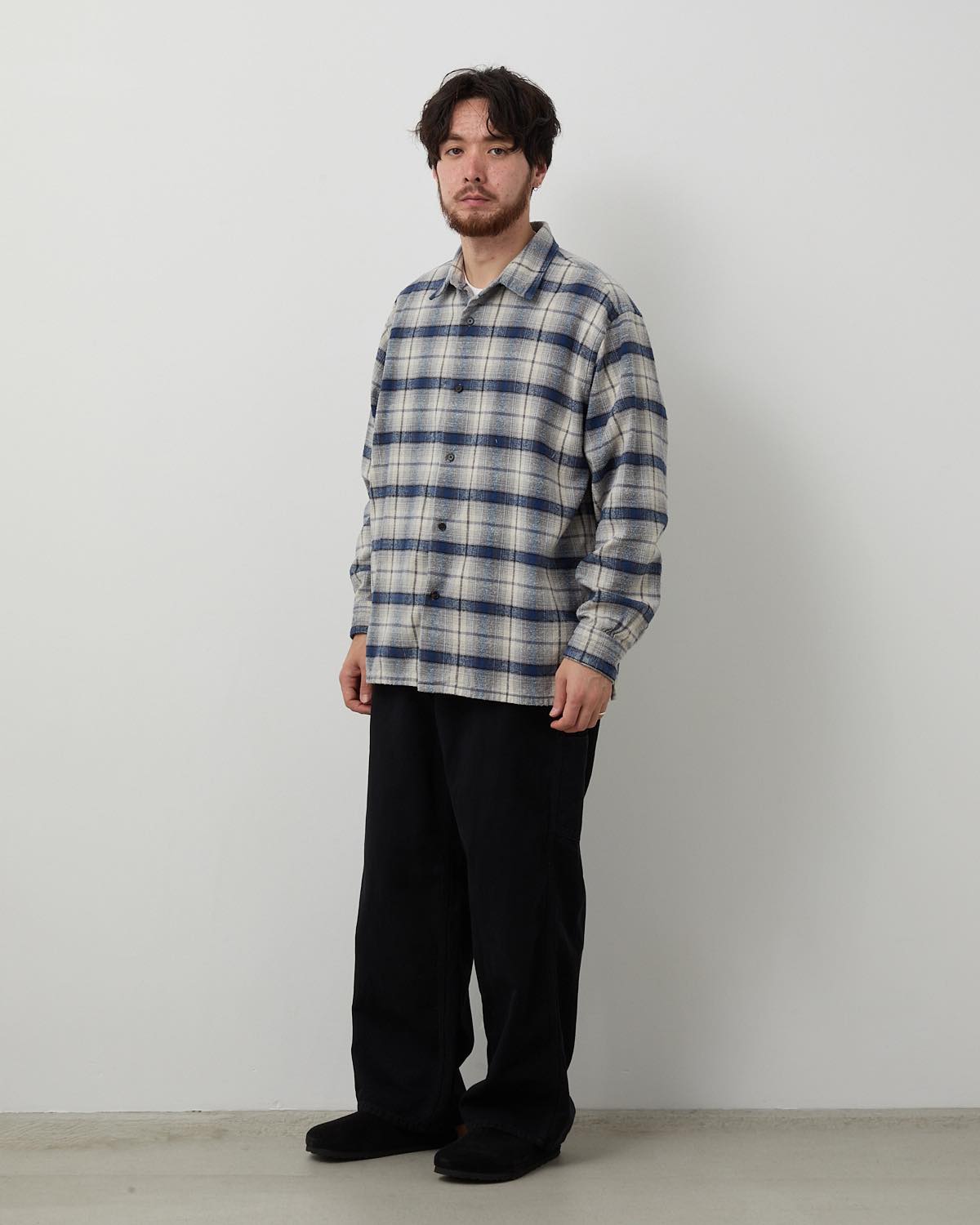 VINTAGE SILK HEMP PAINTER PANTS