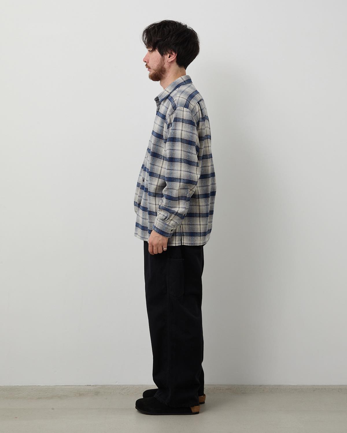 VINTAGE SILK HEMP PAINTER PANTS