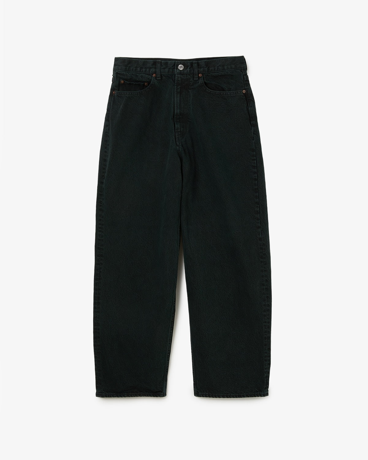 BLACK WASHED WIDE DENIM PANTS