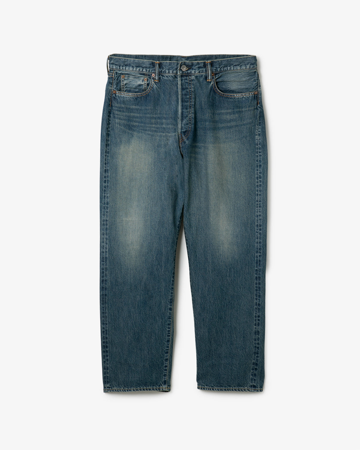 WASHED DENIM WIDE PANTS