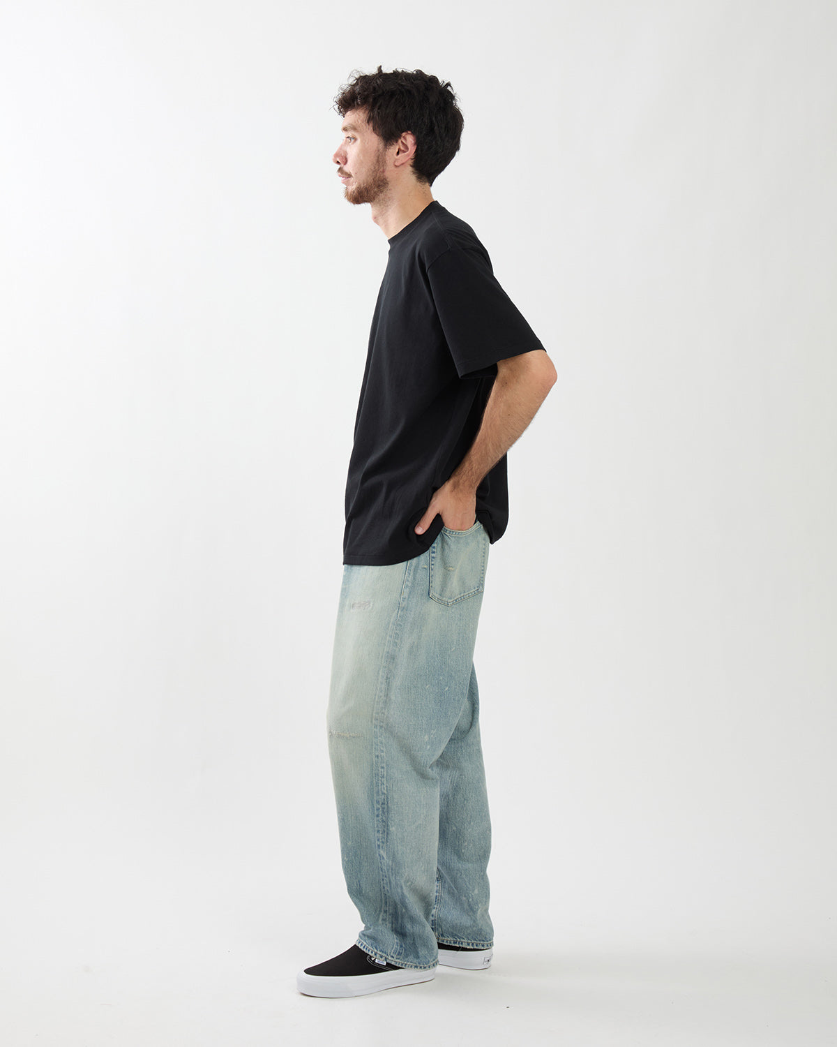 NO.37 WASHED WIDE DENIM PANTS