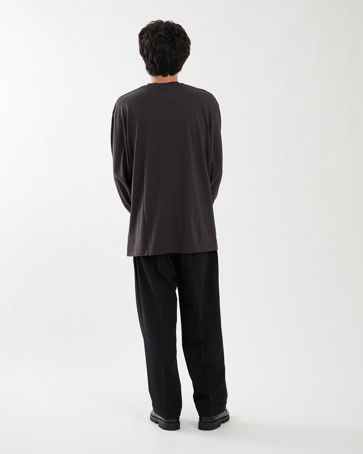 WOOL RAYON WIDE TROUSERS