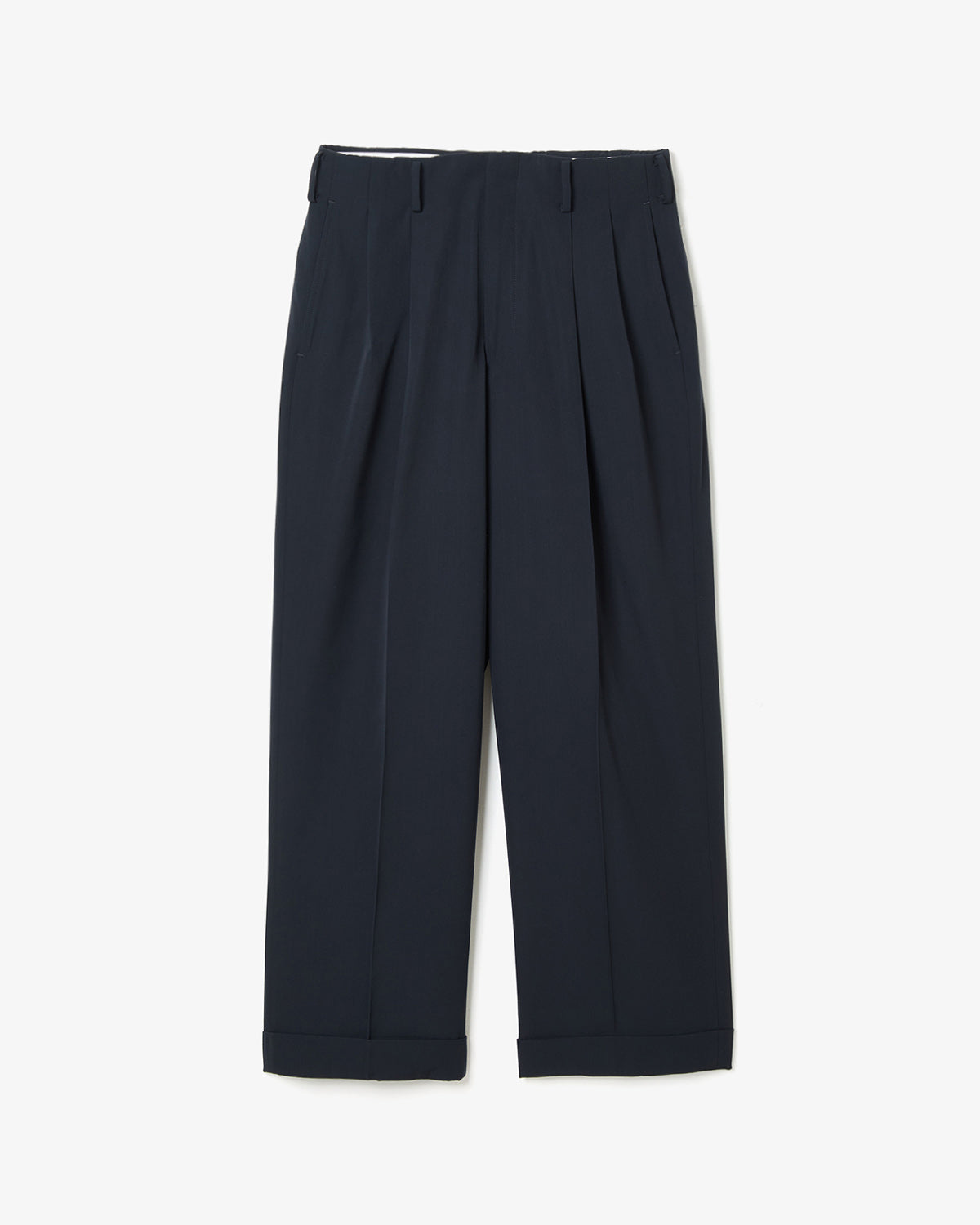 WOOL RAYON WIDE TROUSERS