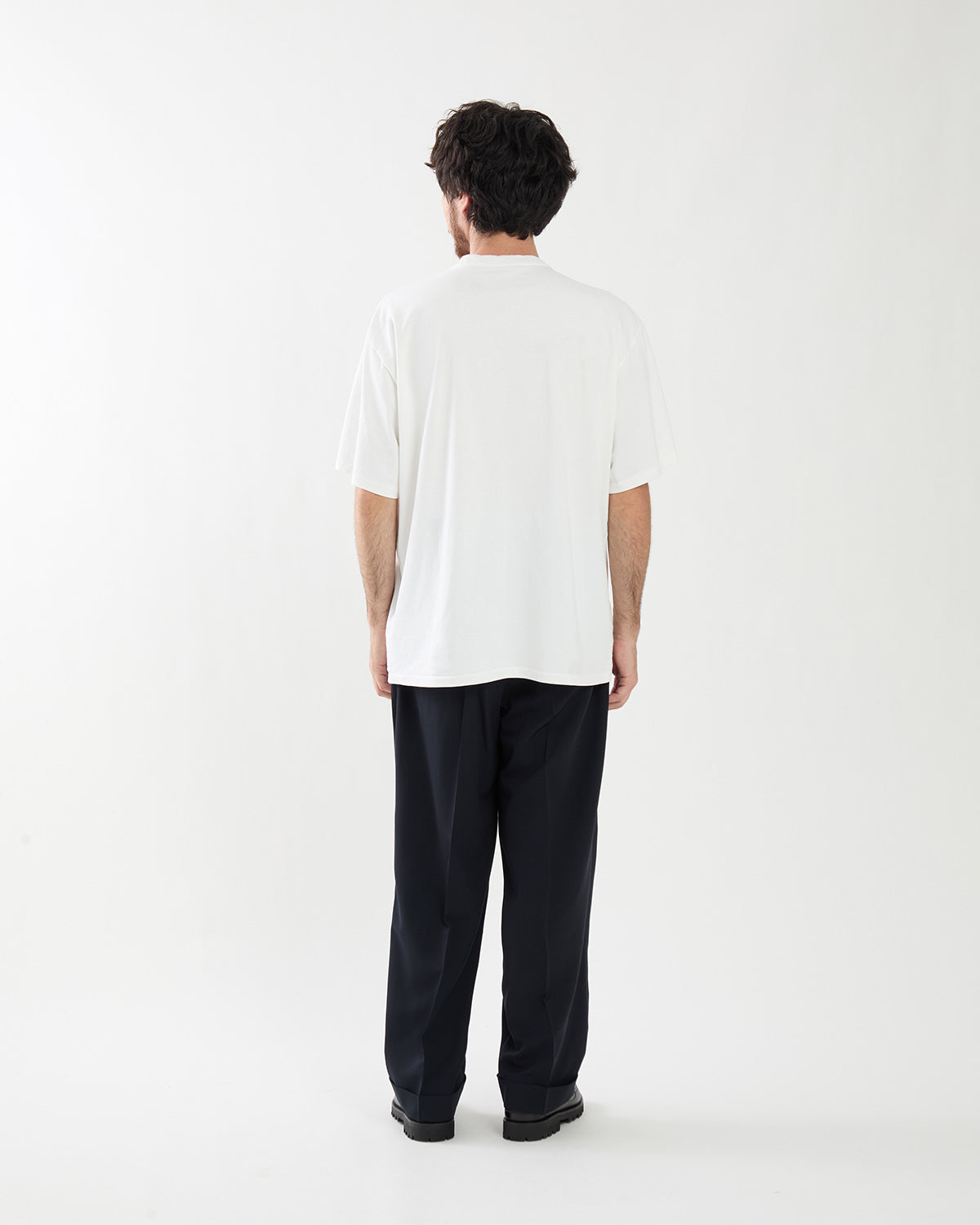 WOOL RAYON WIDE TROUSERS