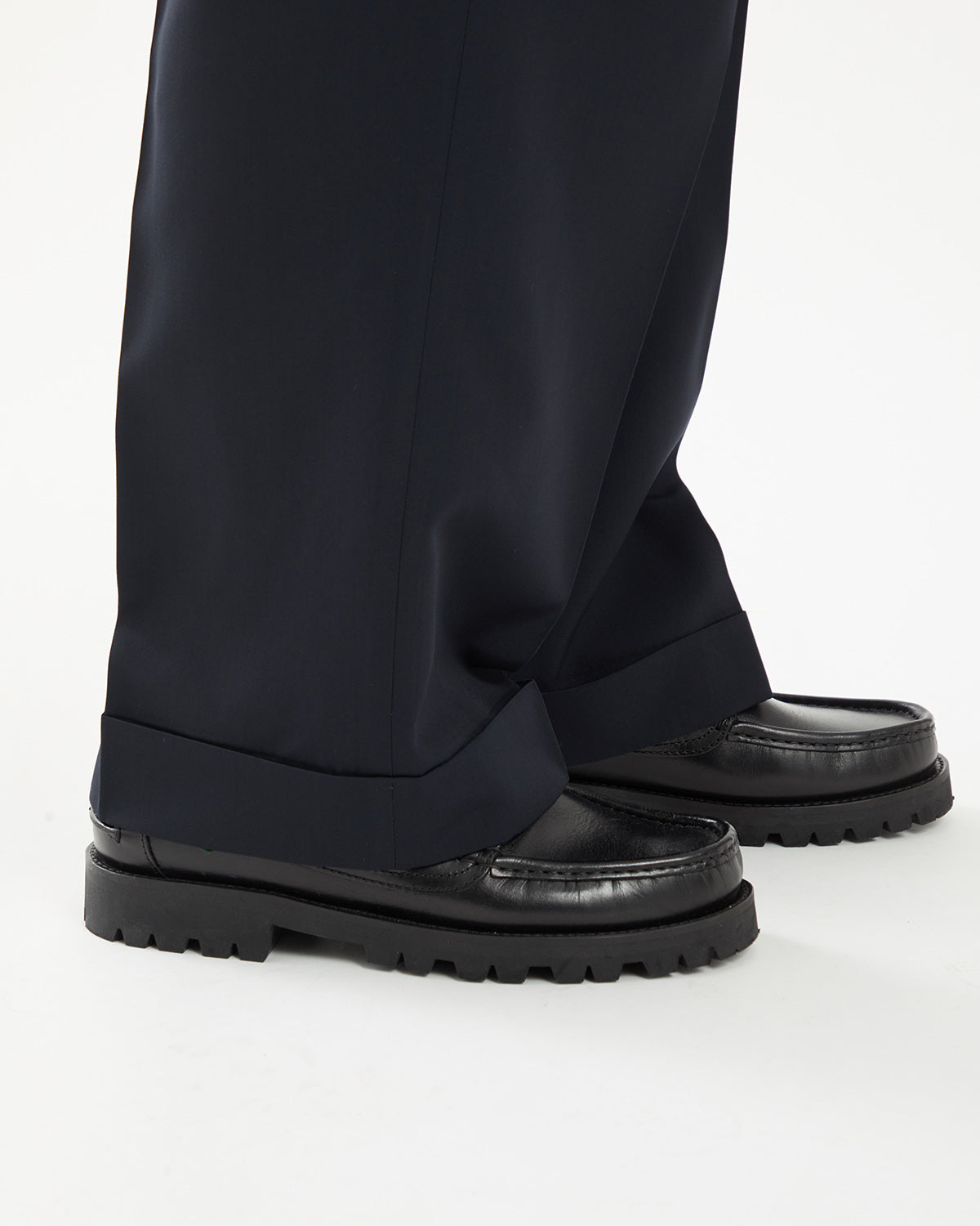 WOOL RAYON WIDE TROUSERS