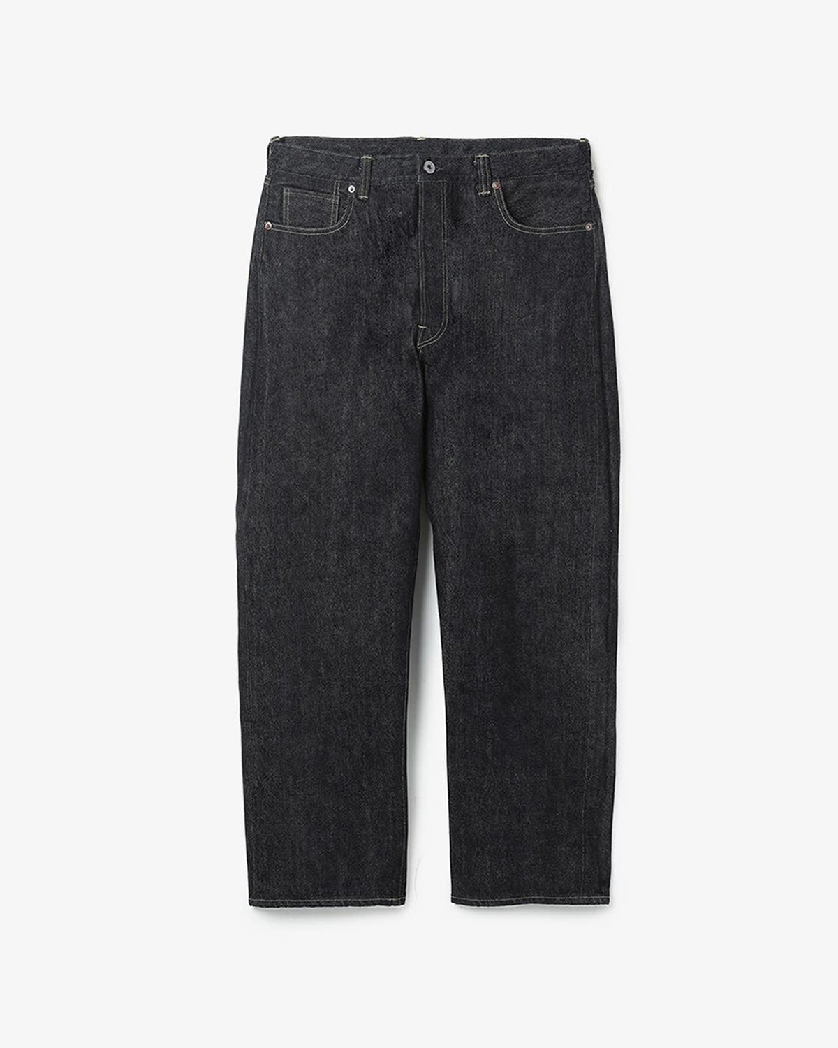 WASHED DENIM WIDE PANTS