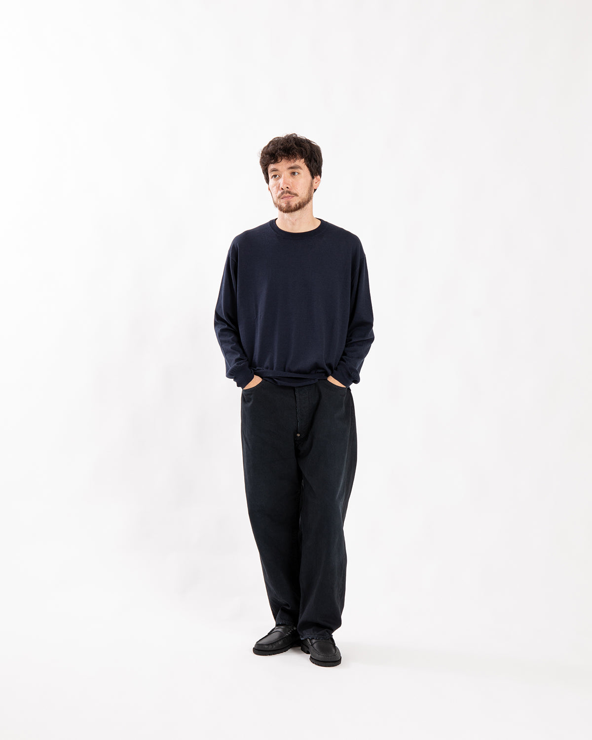 NO.22 WASHED WIDE DENIM PANTS