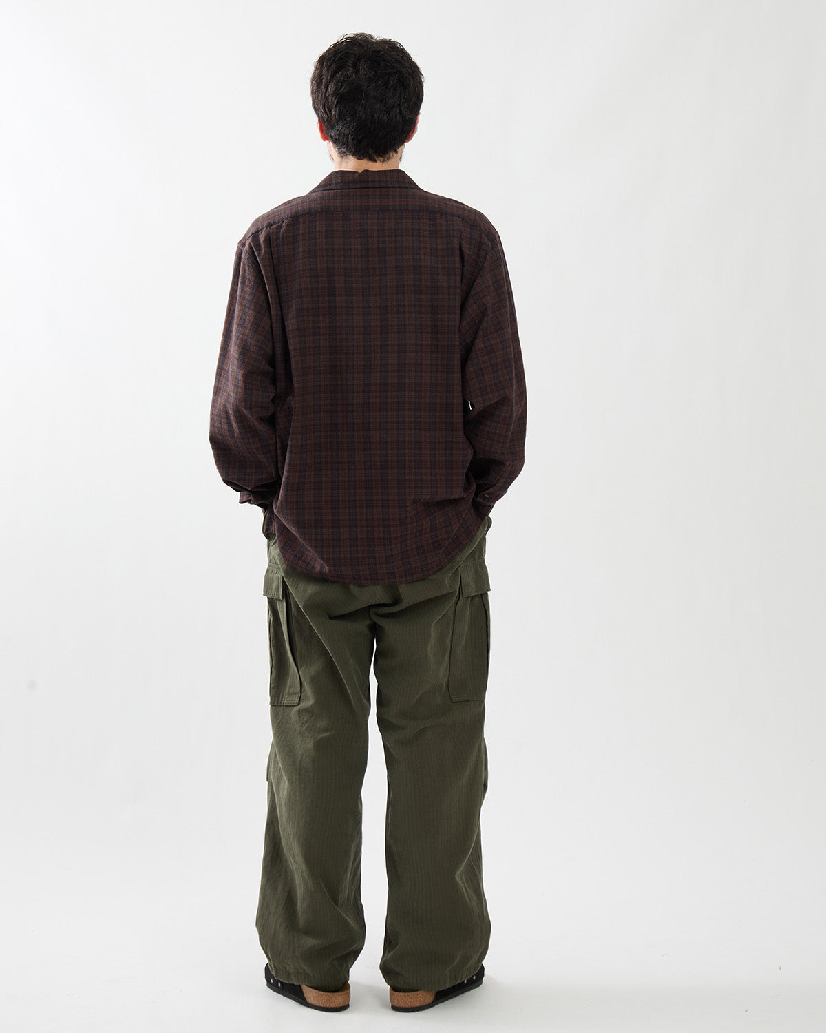 WASHED COTTON SILK LINEN HBT M-51 OVER PANTS