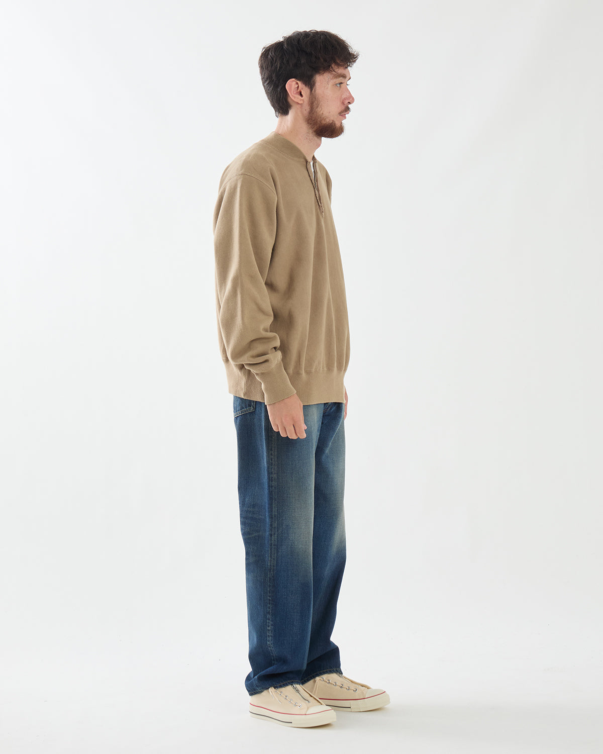 VINTAGE WASHED STRAIGHT DENIM PANTS