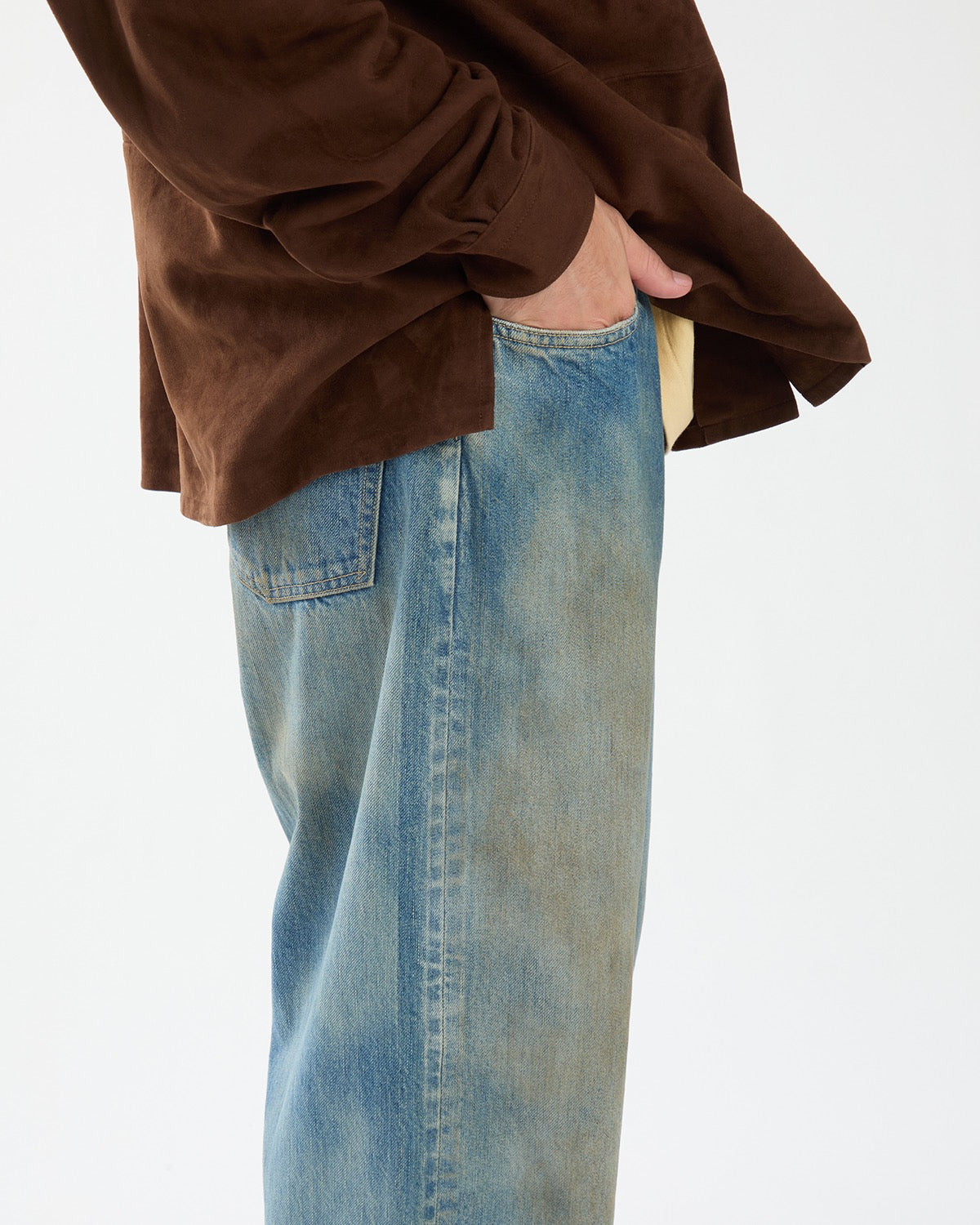 NO.37 WASHED WIDE DENIM PANTS
