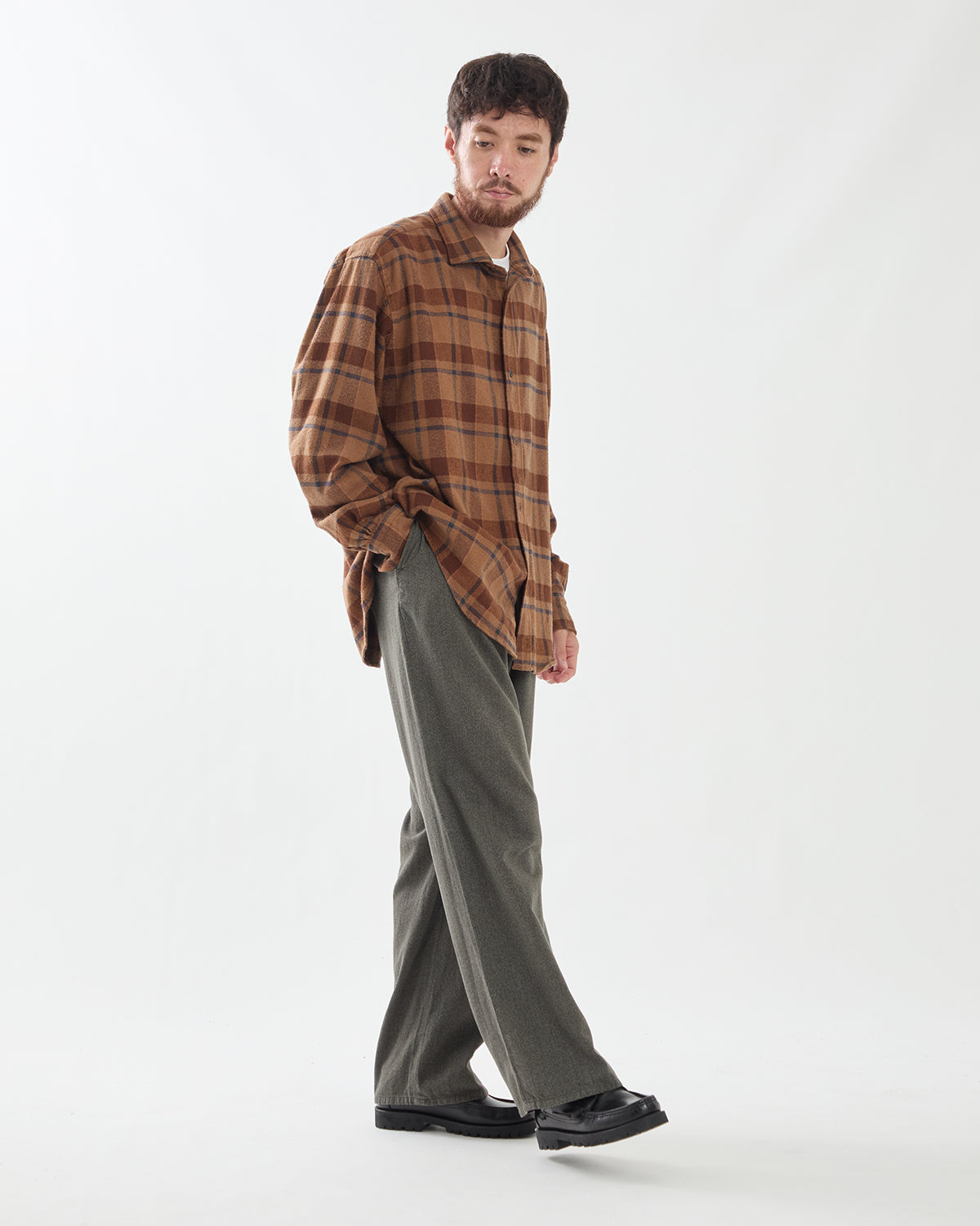 VINTAGE BLACK CHAMBRAY WORK PANTS