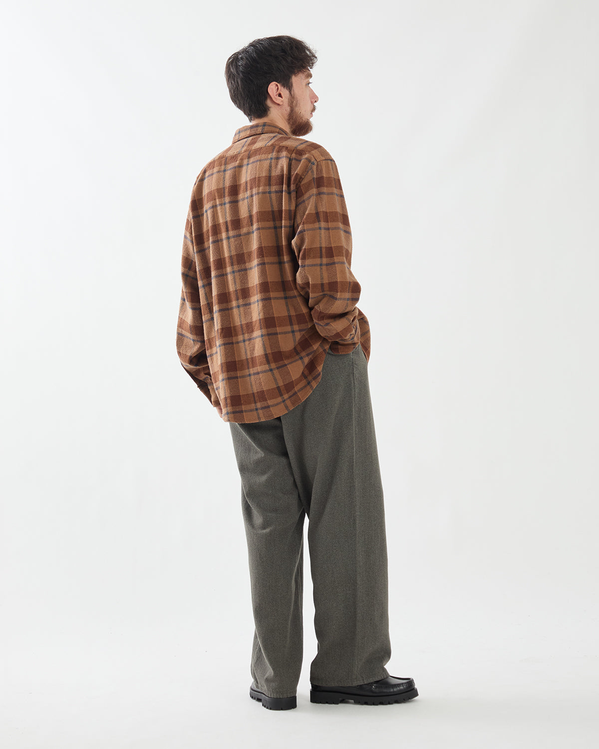 VINTAGE BLACK CHAMBRAY WORK PANTS