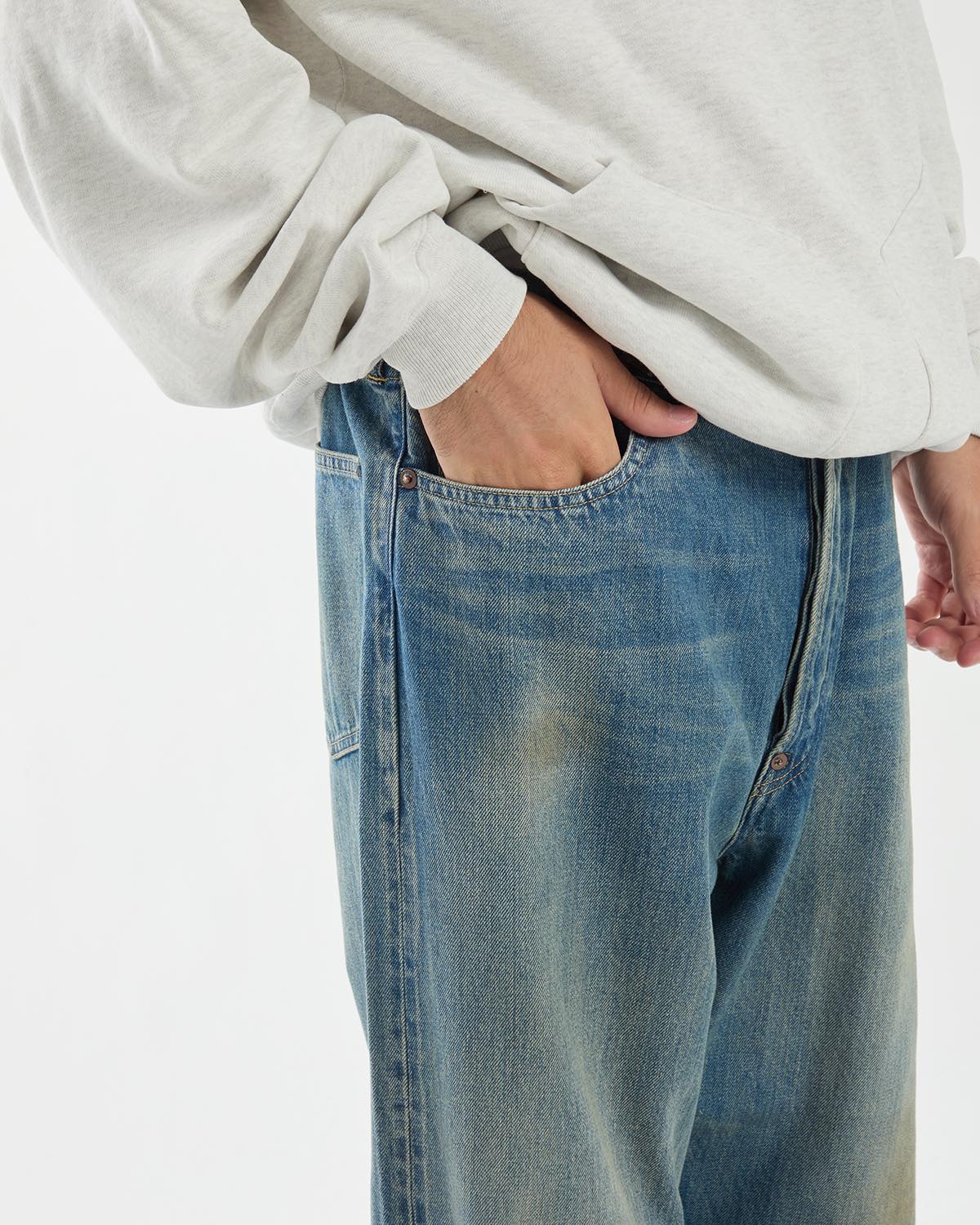 NO.22 WASHED WIDE DENIM PANTS