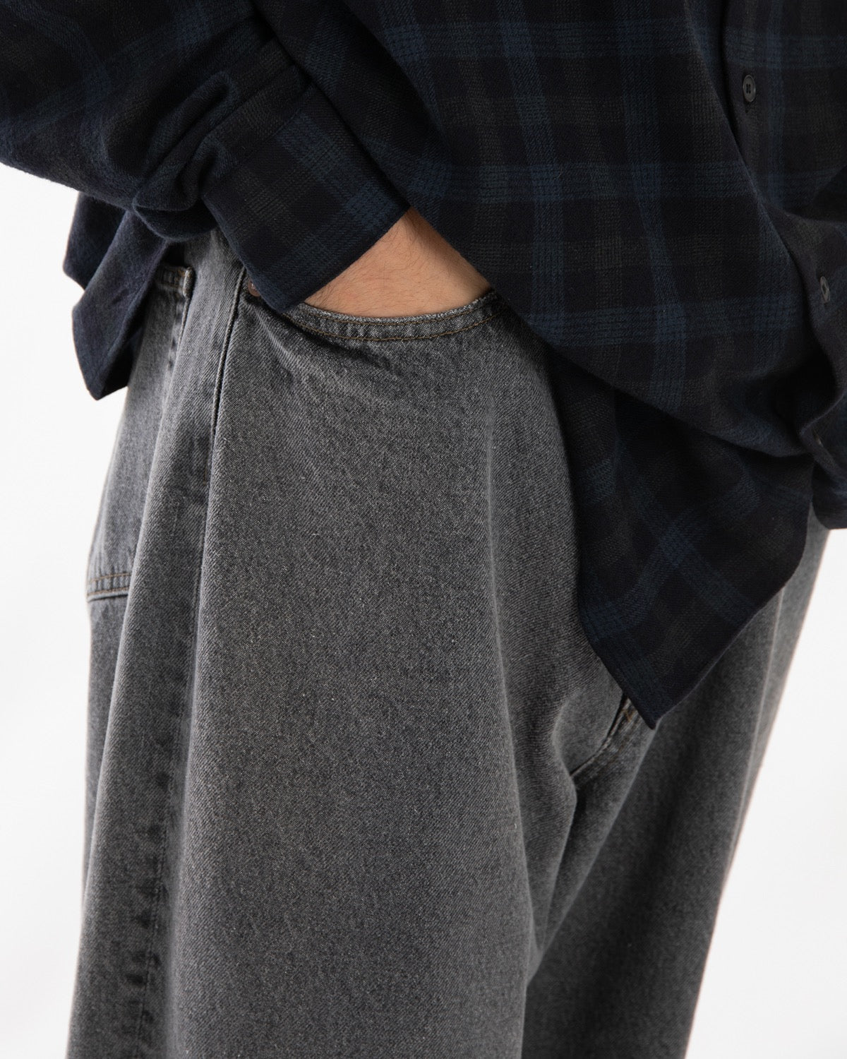 VINTAGE GRAY DENIM PANTS