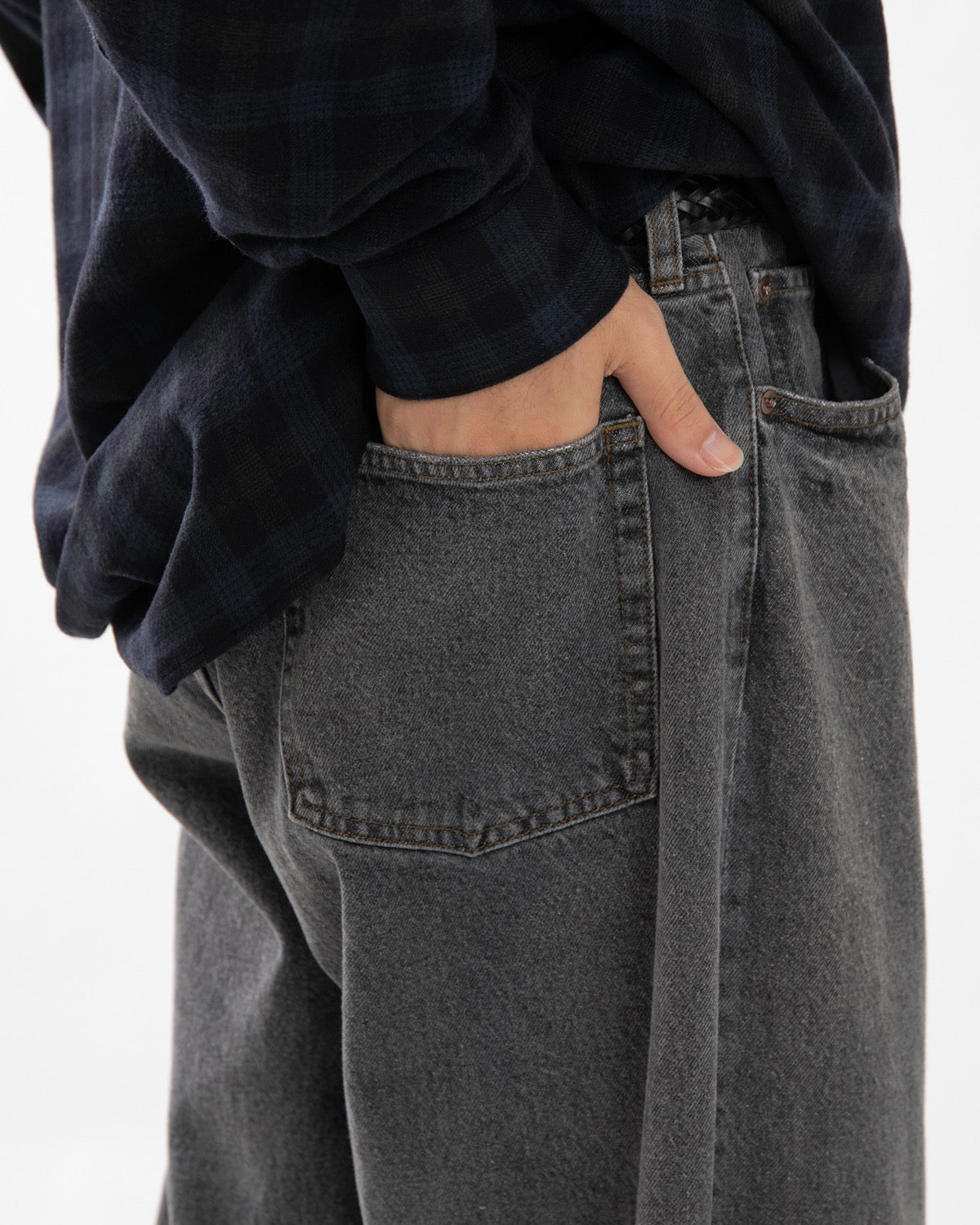 VINTAGE GRAY DENIM PANTS