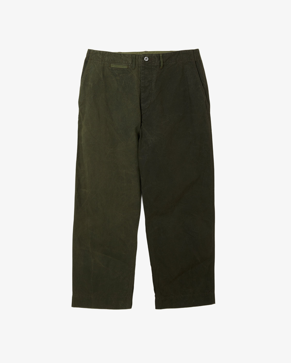 VINTAGE COTTON SILK OILED TENT CLOTH TROUSERS