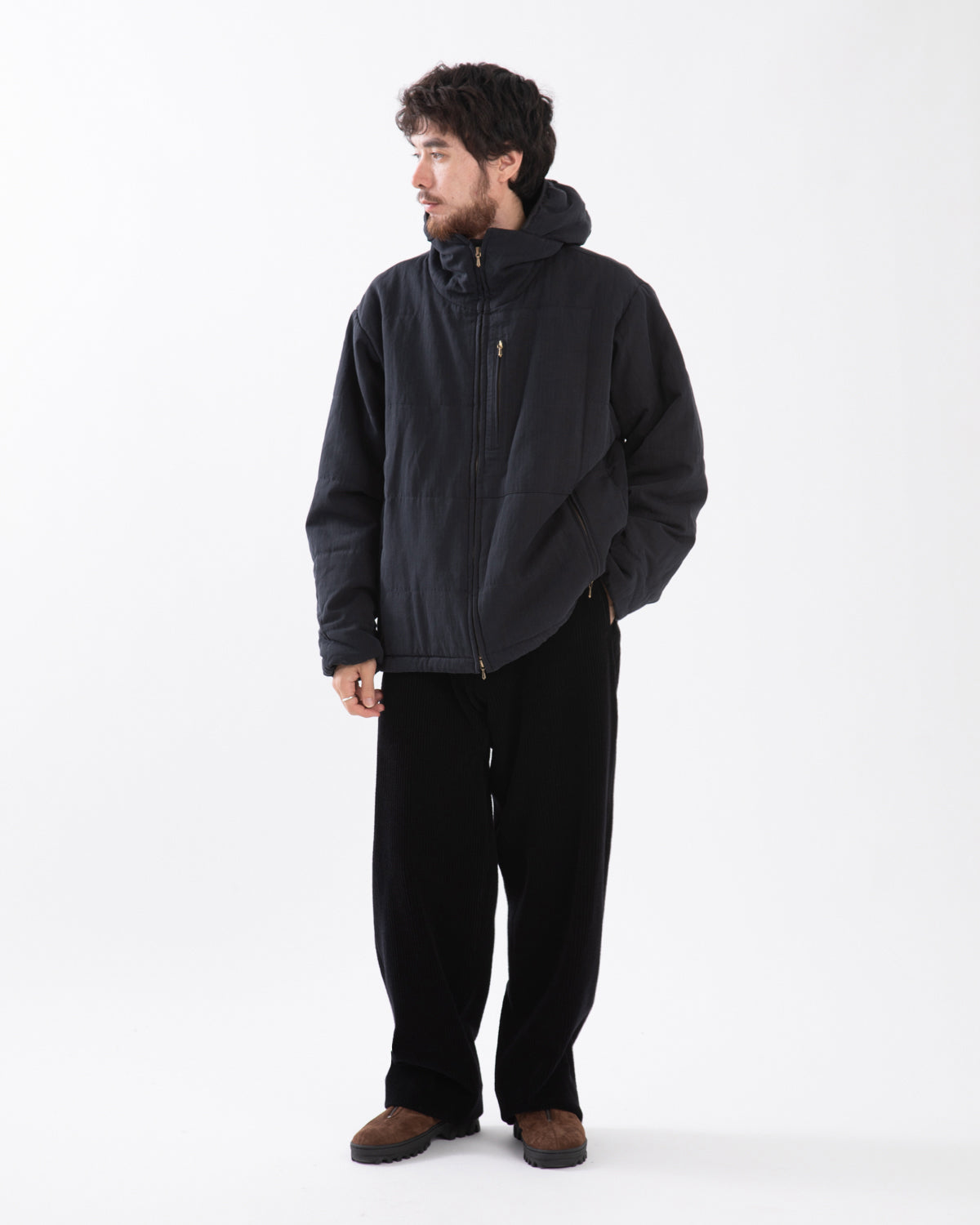 WOOL CORDUROY WIDE TROUSERS