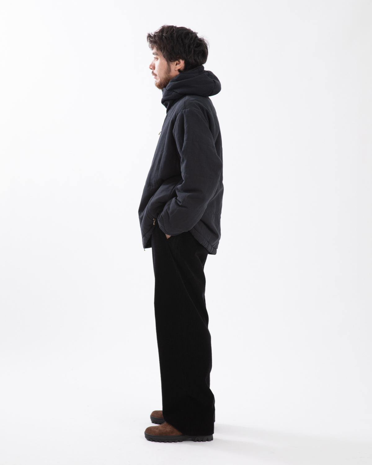 WOOL CORDUROY WIDE TROUSERS