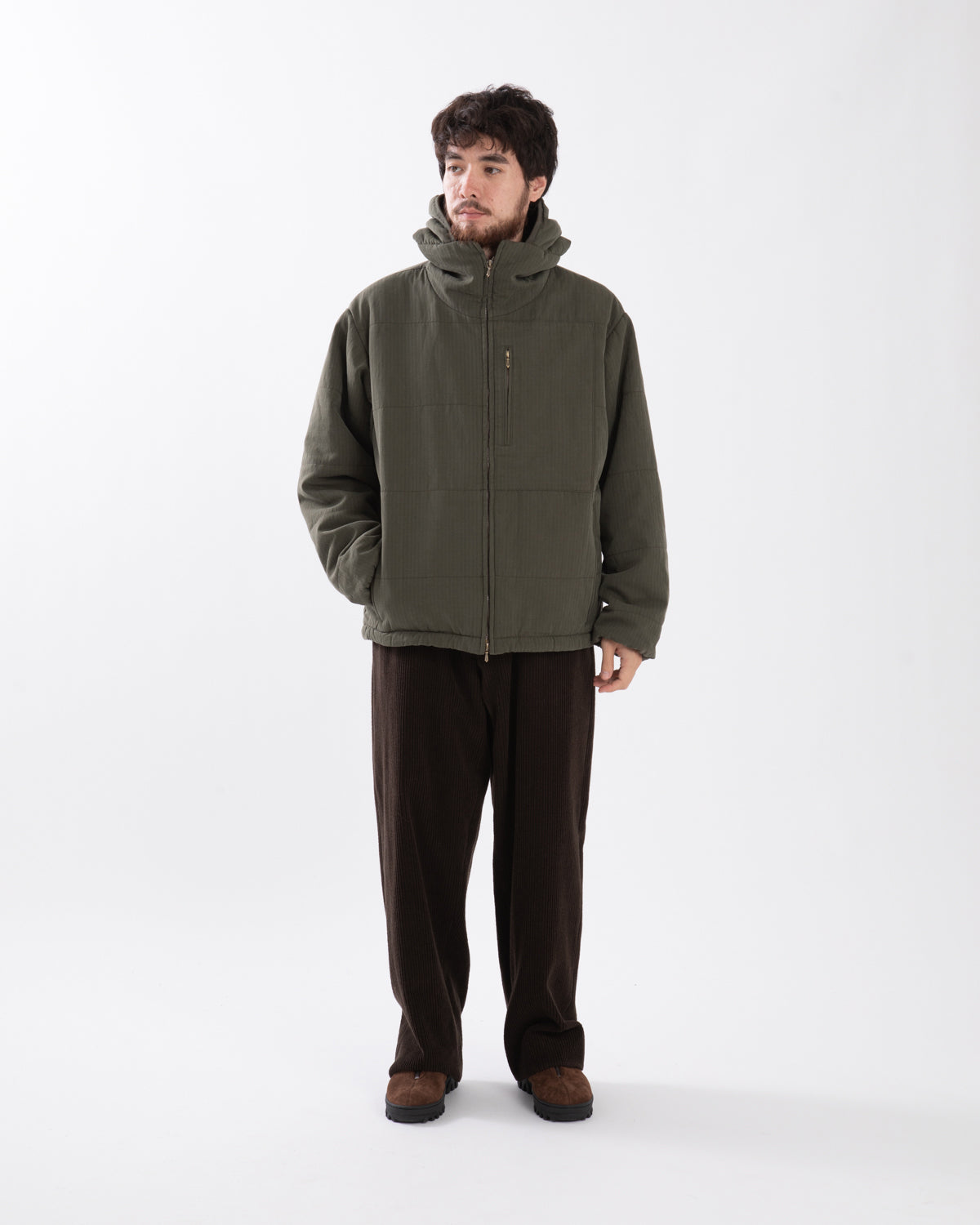 WOOL CORDUROY WIDE TROUSERS
