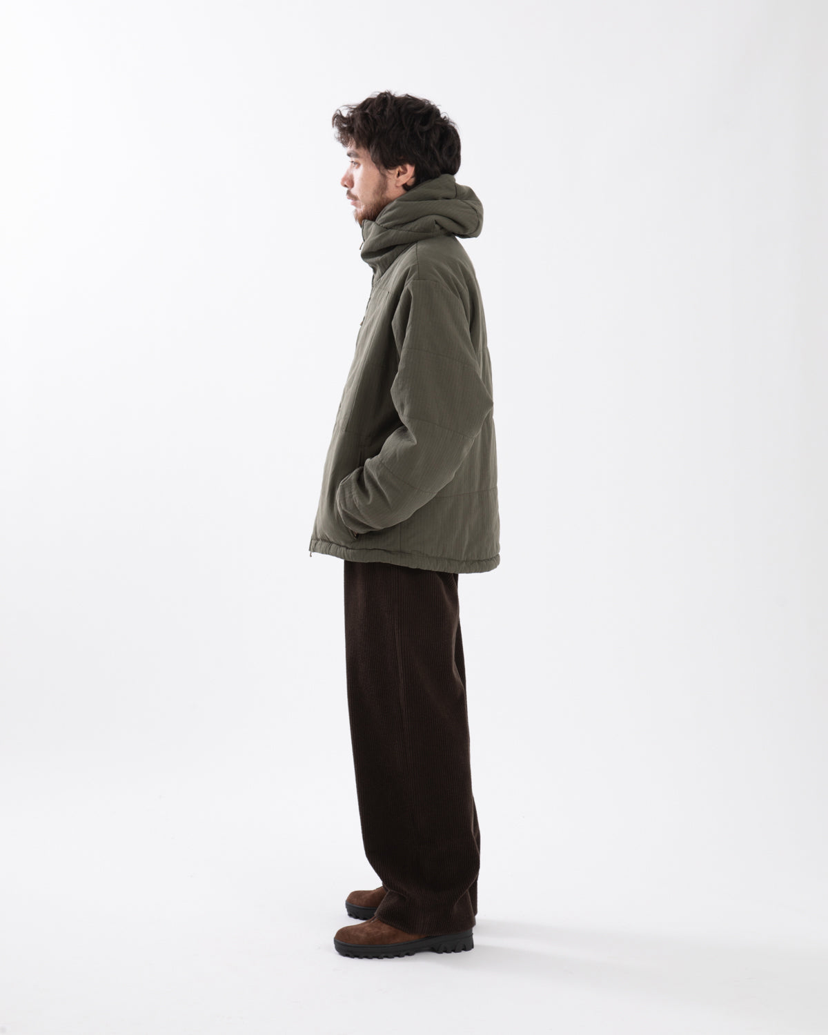 WOOL CORDUROY WIDE TROUSERS