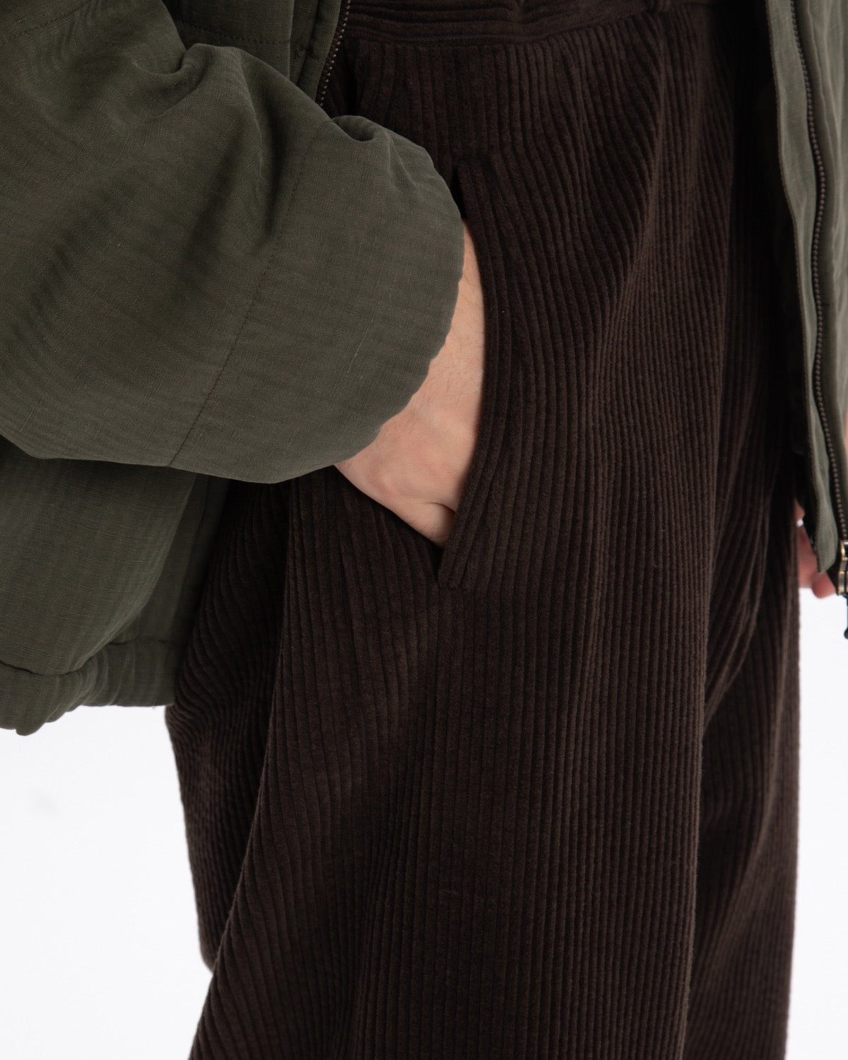 WOOL CORDUROY WIDE TROUSERS