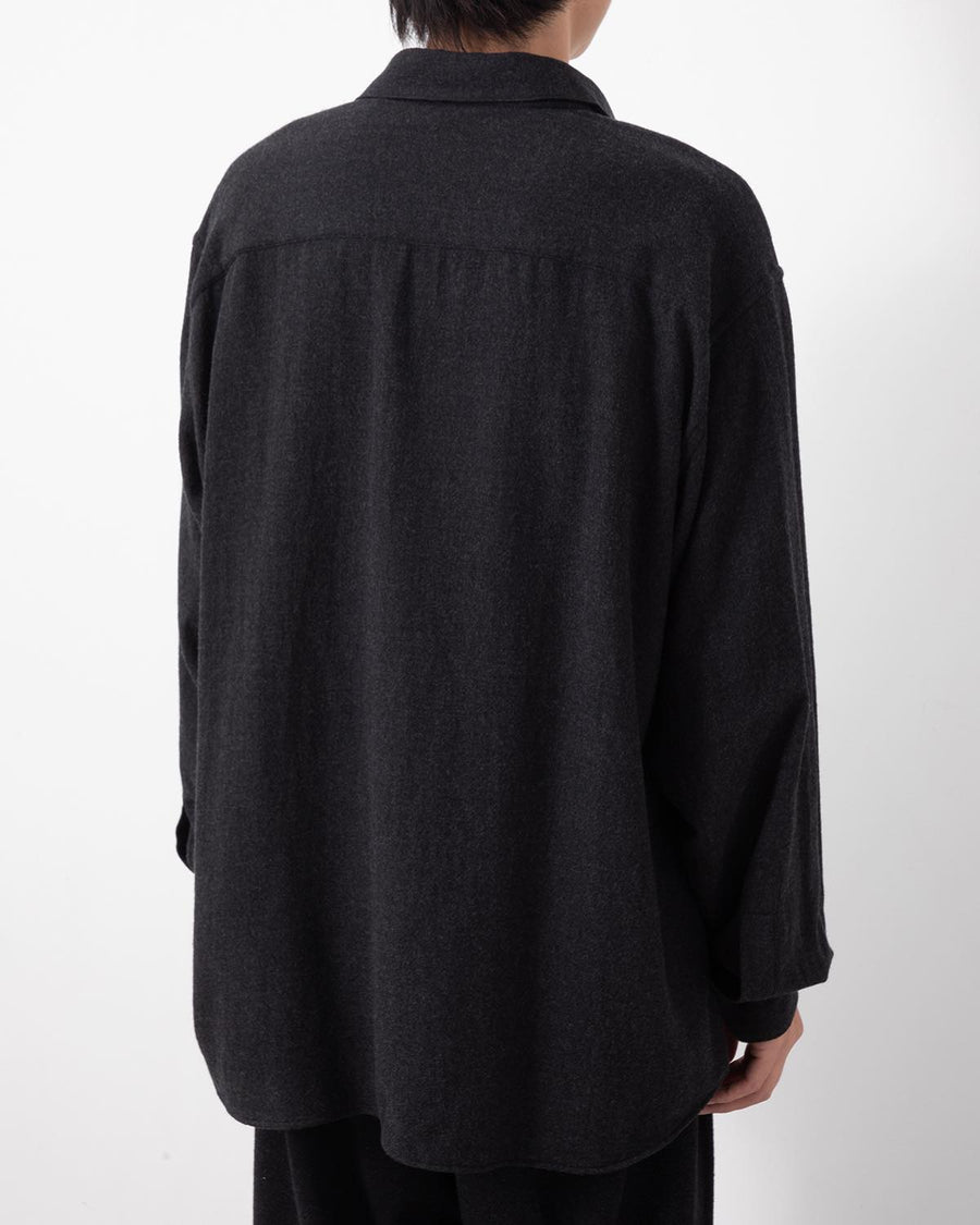 トップス A.PRESSE Wool Skipper Shirt Charcoal 3 A.PRESSE-Wool-Skipper-Shirt-