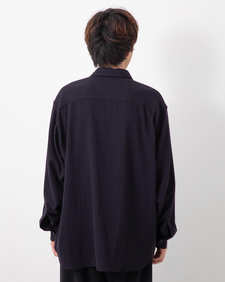 A.PRESSE Wool SkipperShirt ネイビー A.PRESSE - アプレッセ Wool Skipper Shirt(24ААР-02-03H)NAVY