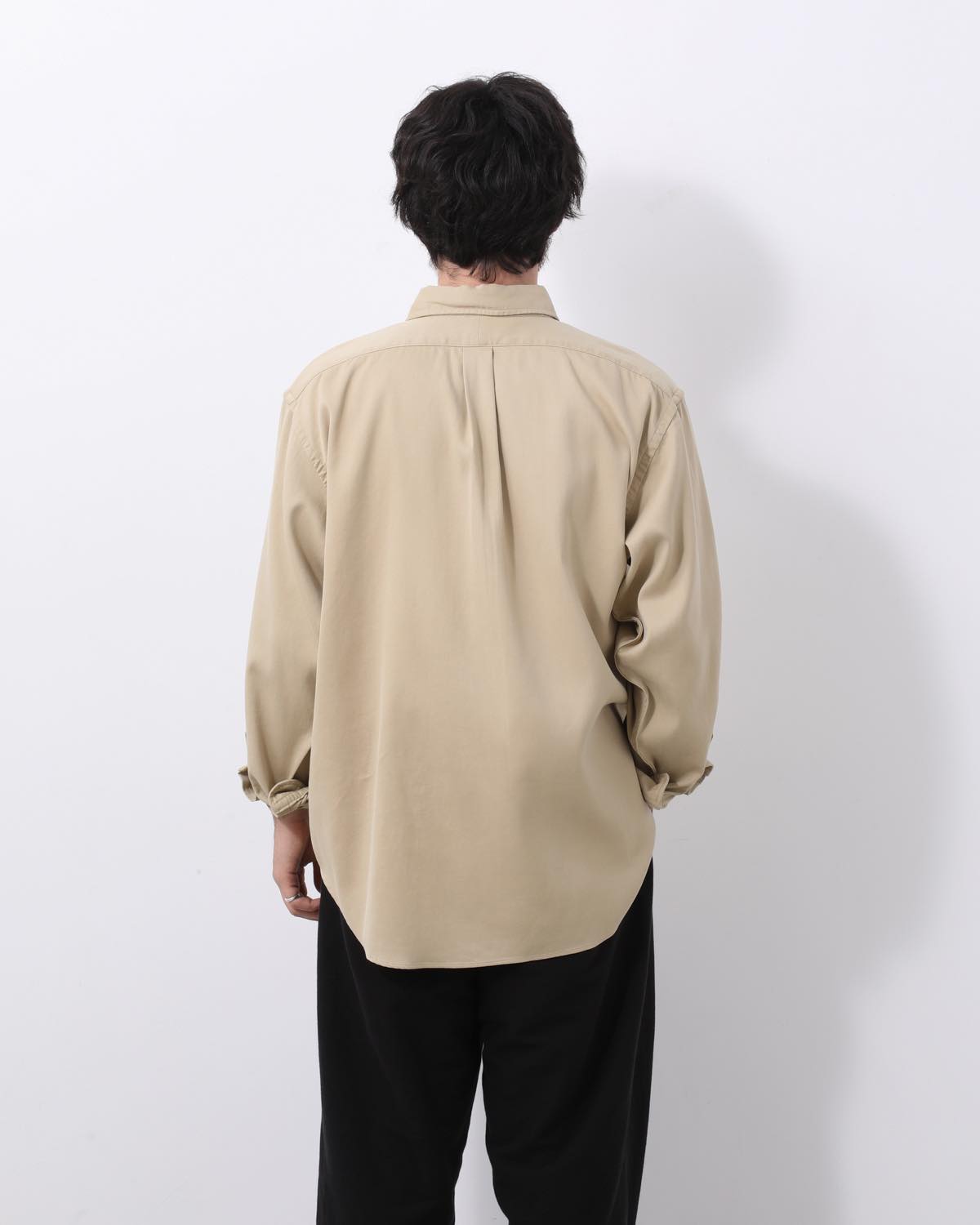 DOUBLE WEAVE TWILL REGULAR COLLAR SHIRT