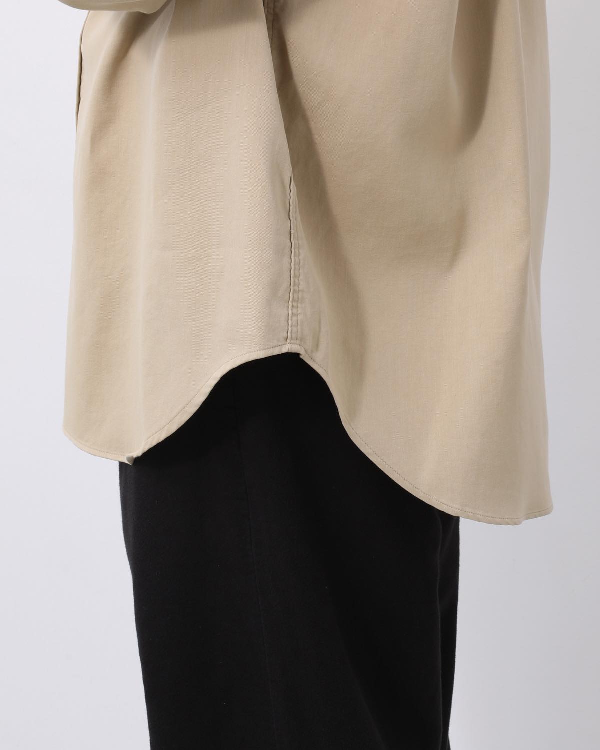 DOUBLE WEAVE TWILL REGULAR COLLAR SHIRT