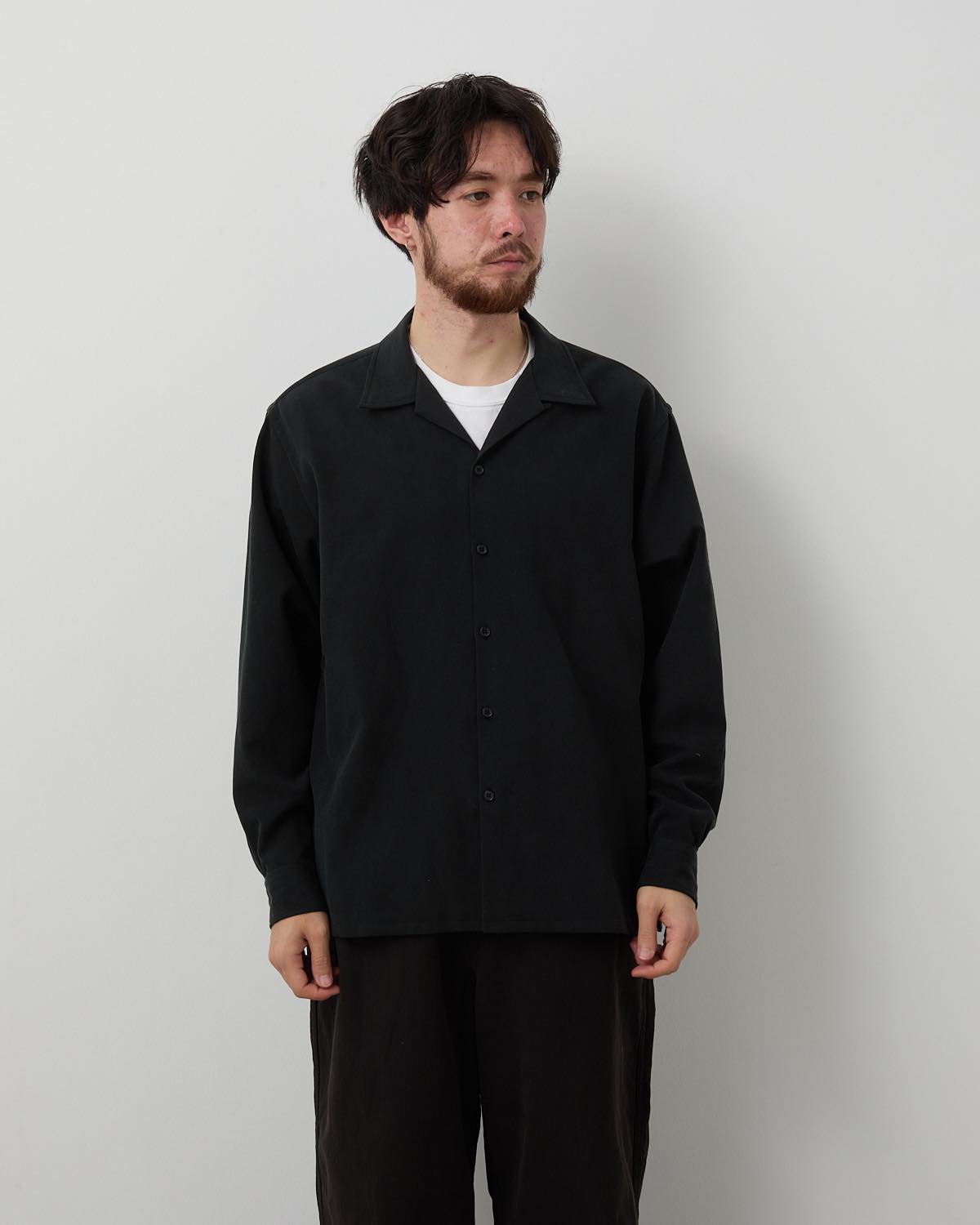 COTTON SILK PIQUE LOOP COLLAR SHIRTS