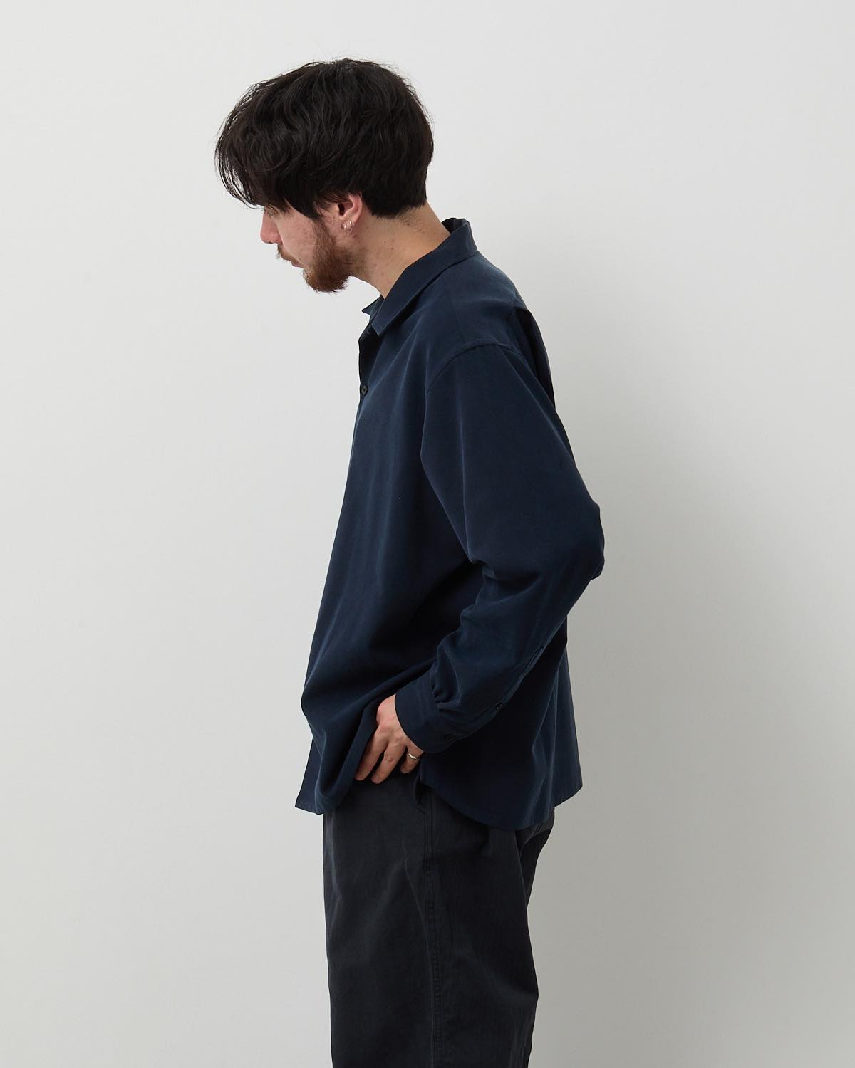 COTTON SILK PIQUE LOOP COLLAR SHIRTS