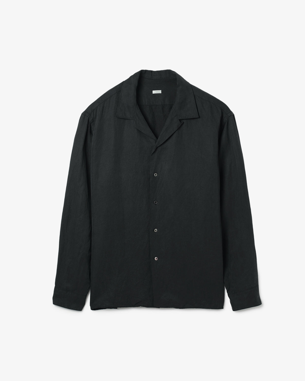 VINTAGE SILK LINEN OPEN COLLAR SHIRT – COVERCHORD