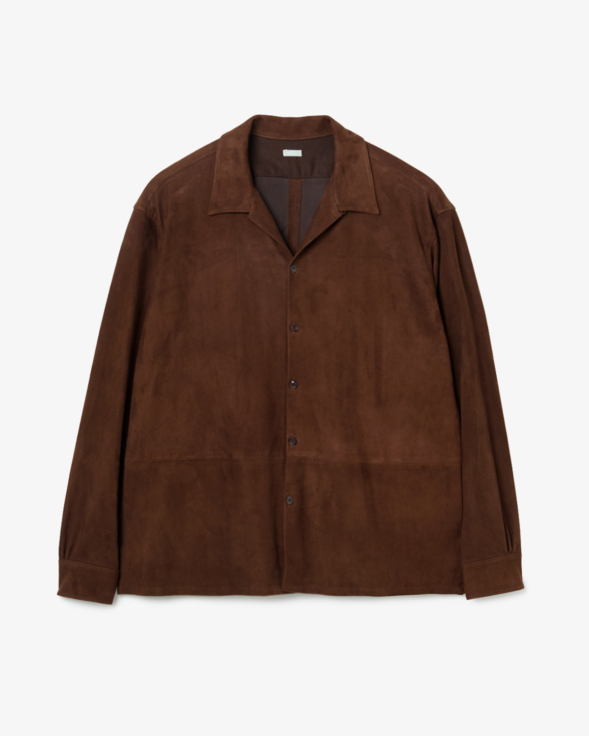 SUEDE LEATHER LOOP COLLAR SHIRTS