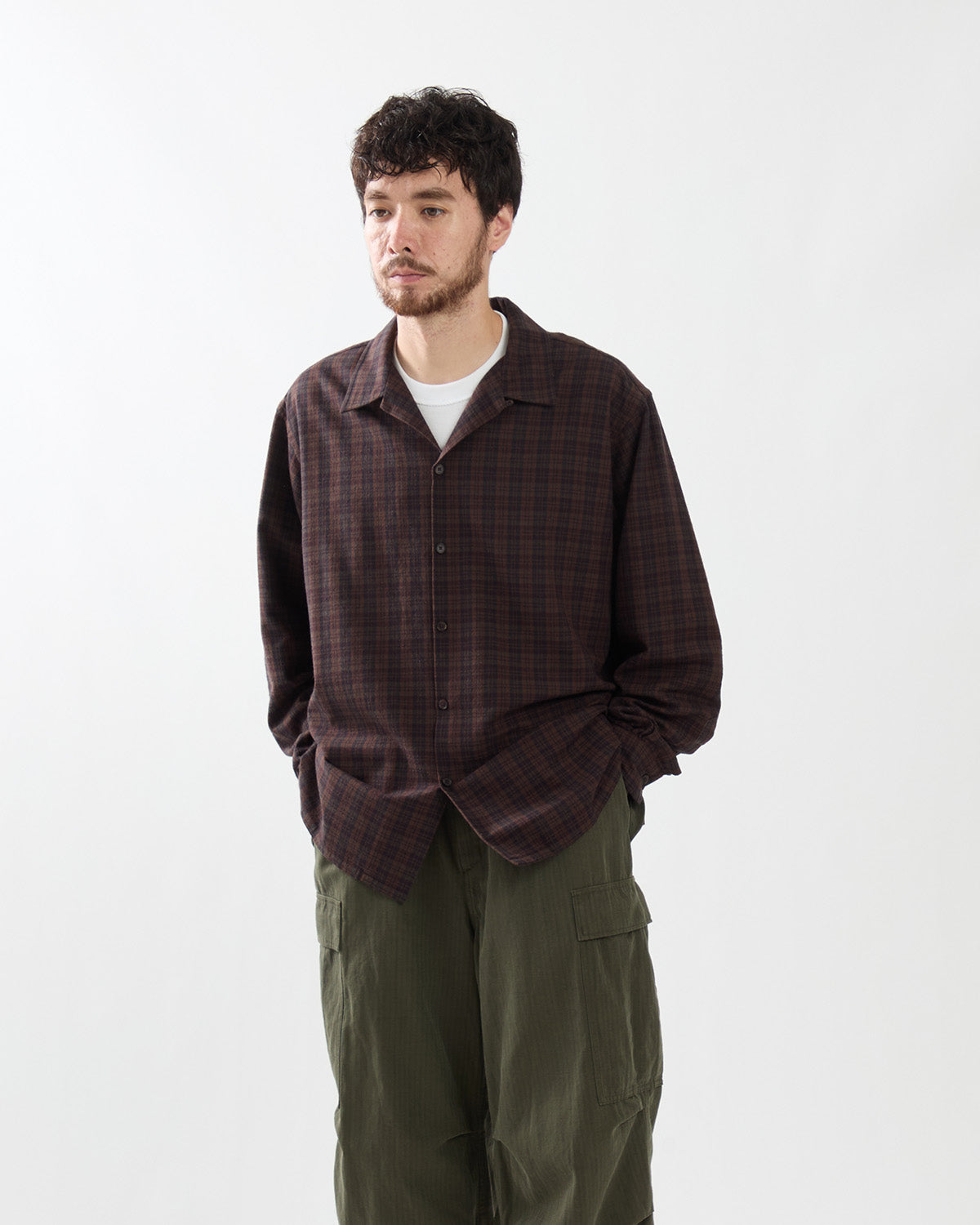 SILK NEP LOOP COLLAR SHIRTS