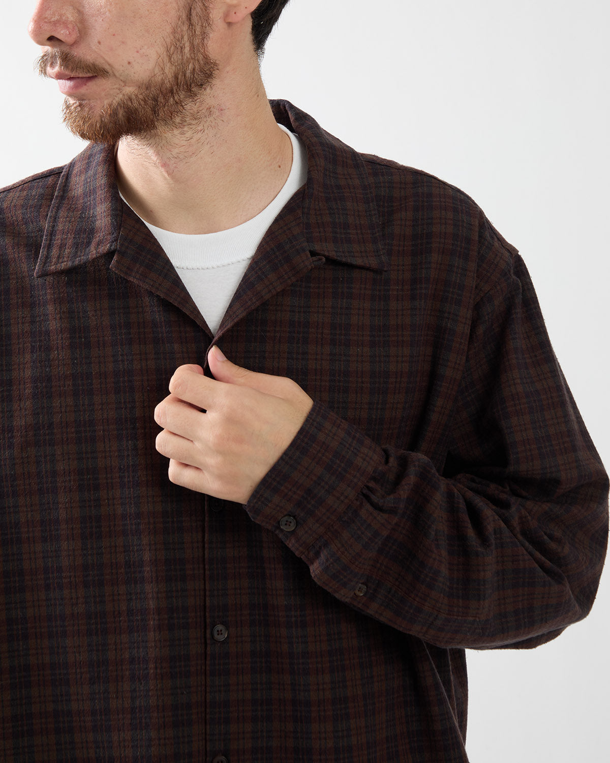 SILK NEP LOOP COLLAR SHIRTS