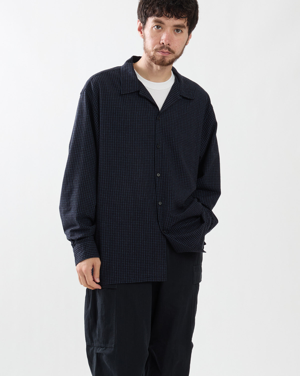 SILK NEP LOOP COLLAR SHIRTS