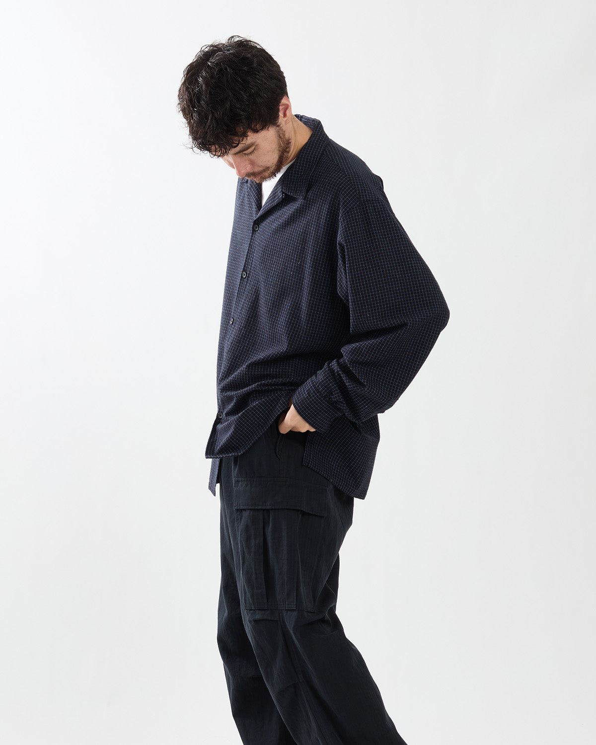 SILK NEP LOOP COLLAR SHIRTS