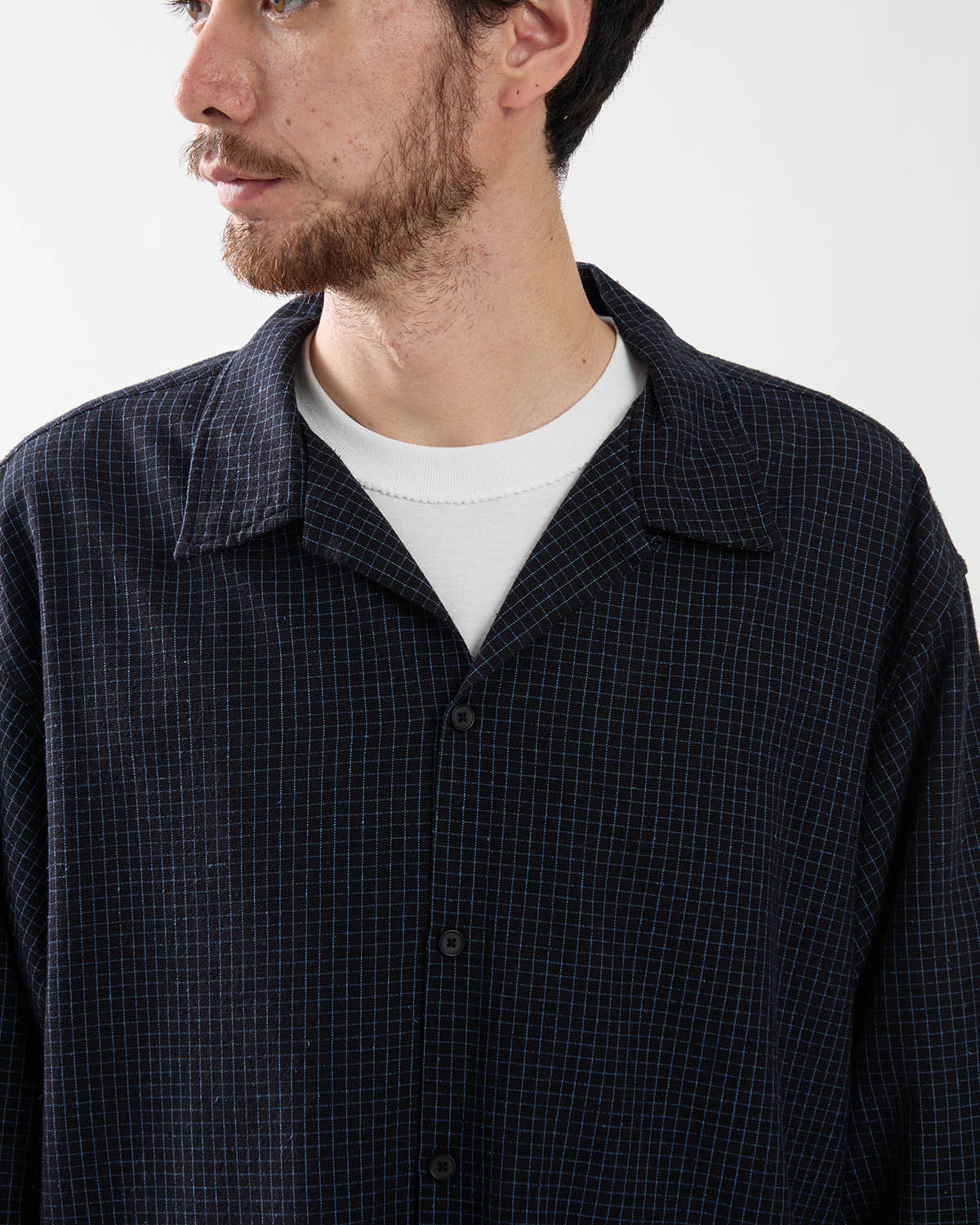 SILK NEP LOOP COLLAR SHIRTS
