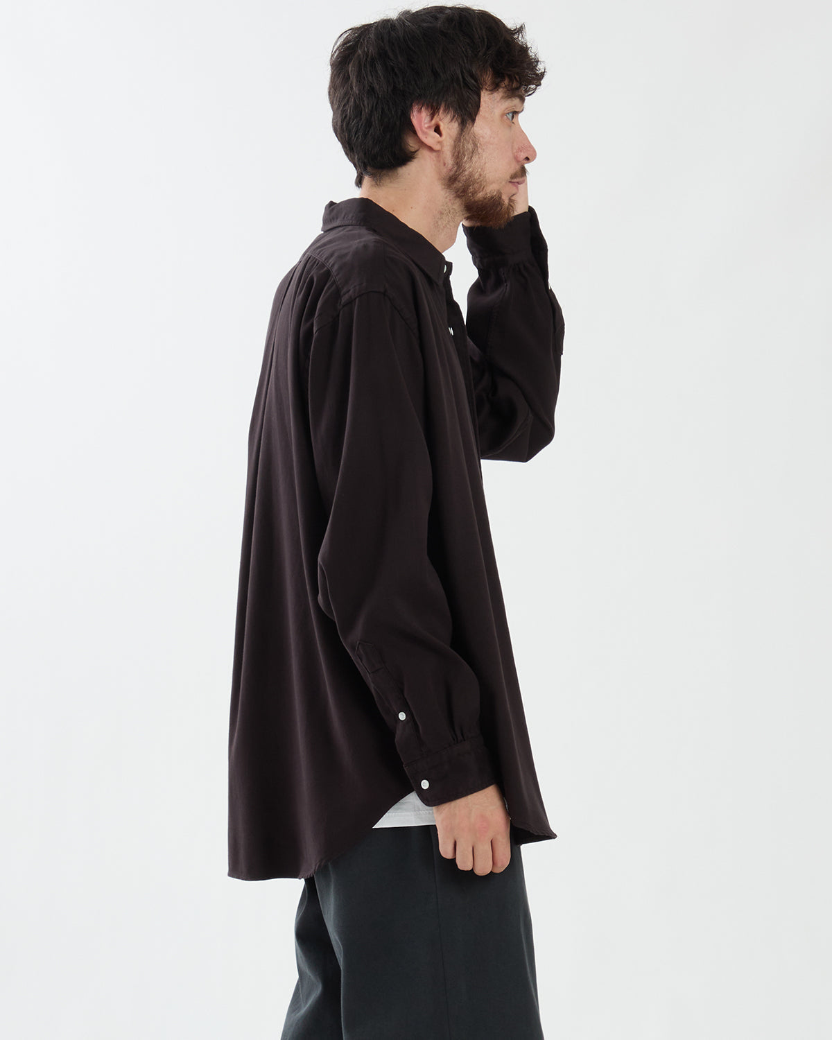 DOUBLE WEAVE TWILL REGULAR COLLAR SHIRTS