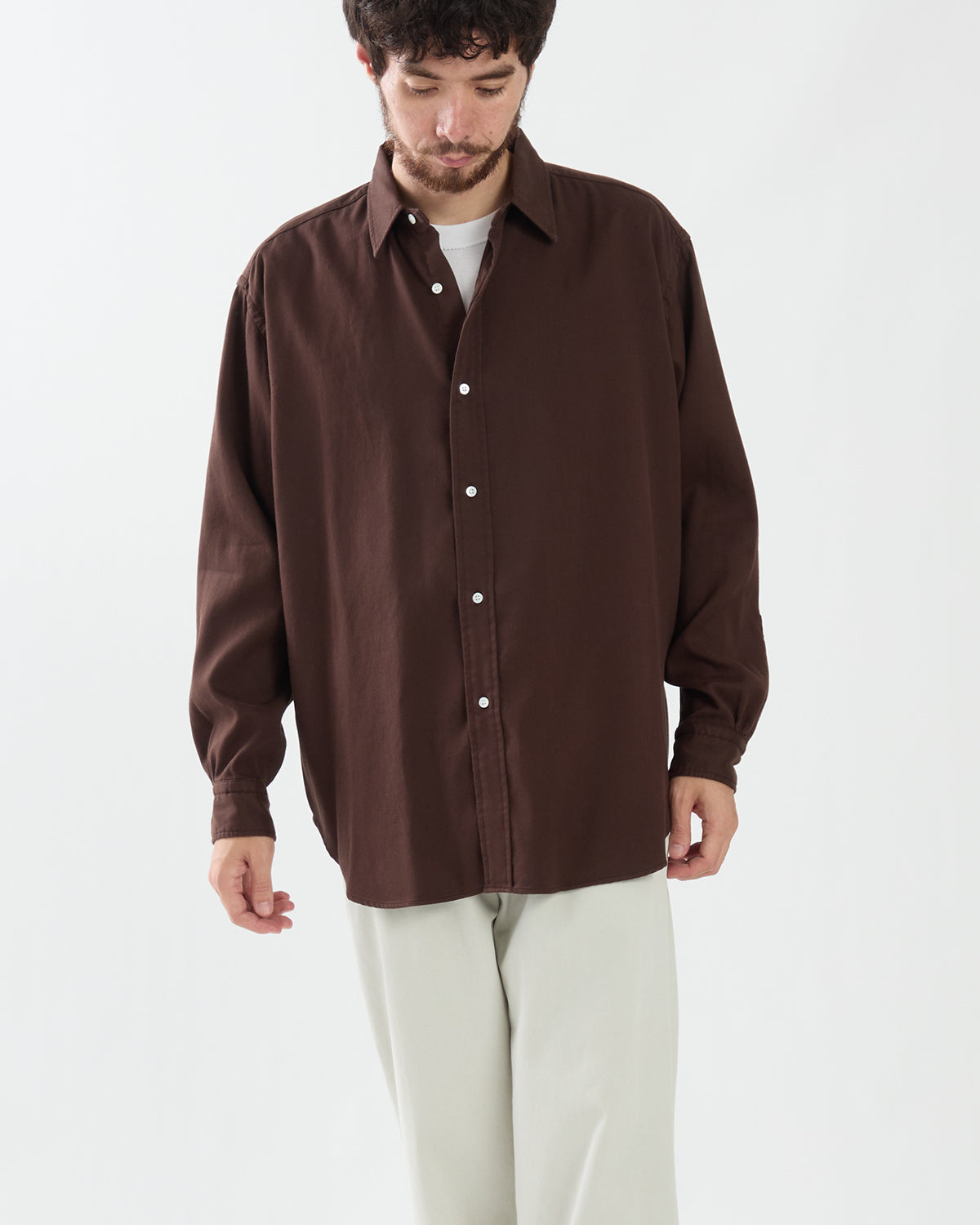 DOUBLE WEAVE TWILL REGULAR COLLAR SHIRTS