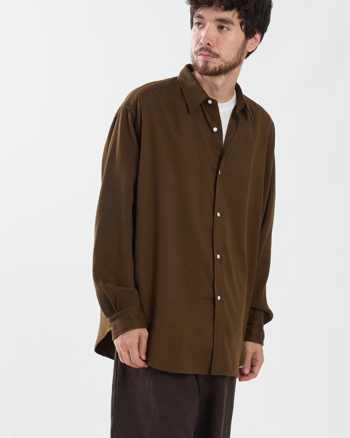 DOUBLE WEAVE TWILL REGULAR COLLAR SHIRTS