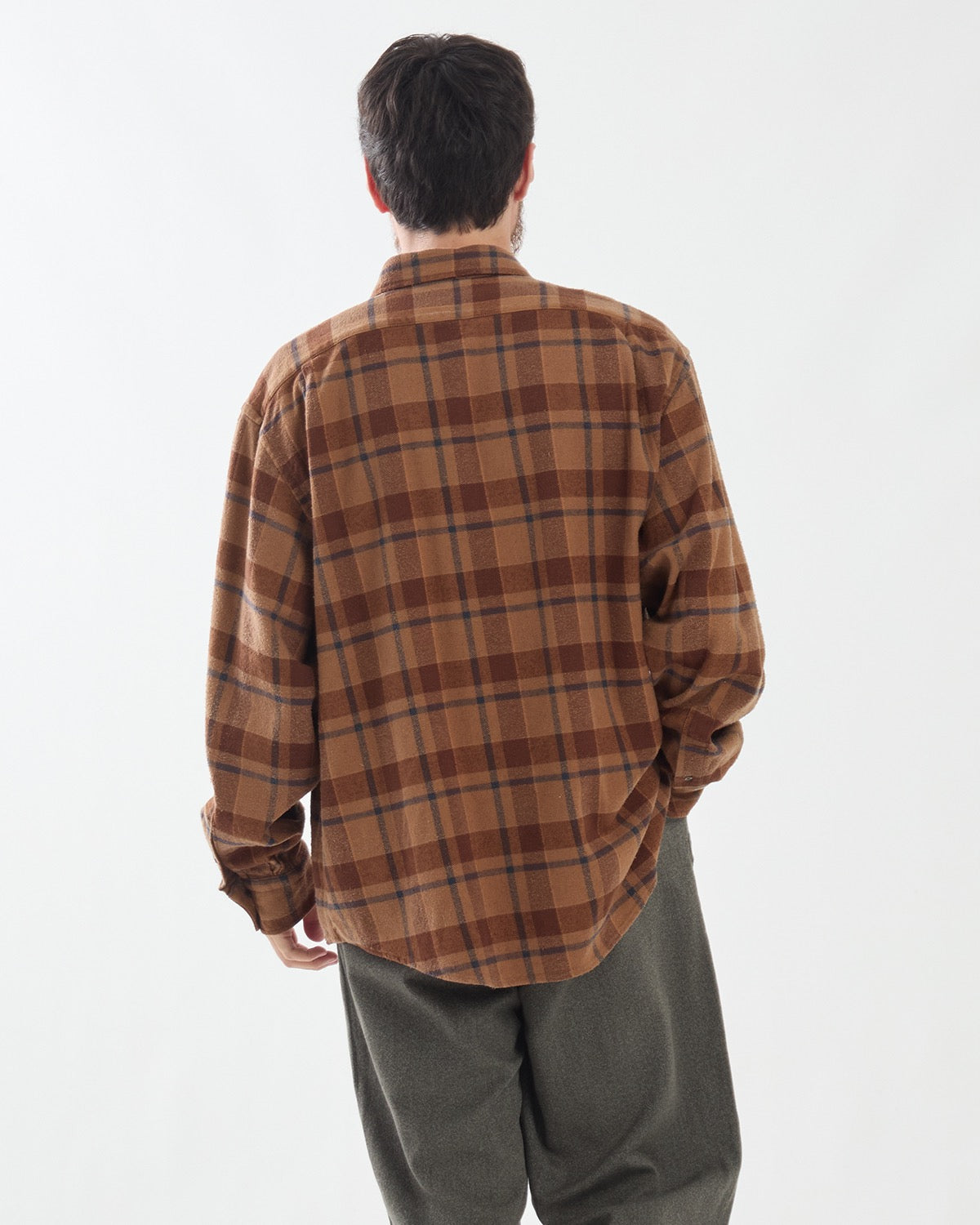 VINTAGE COTTON SILK NEP TWILL CHECK SHIRTS